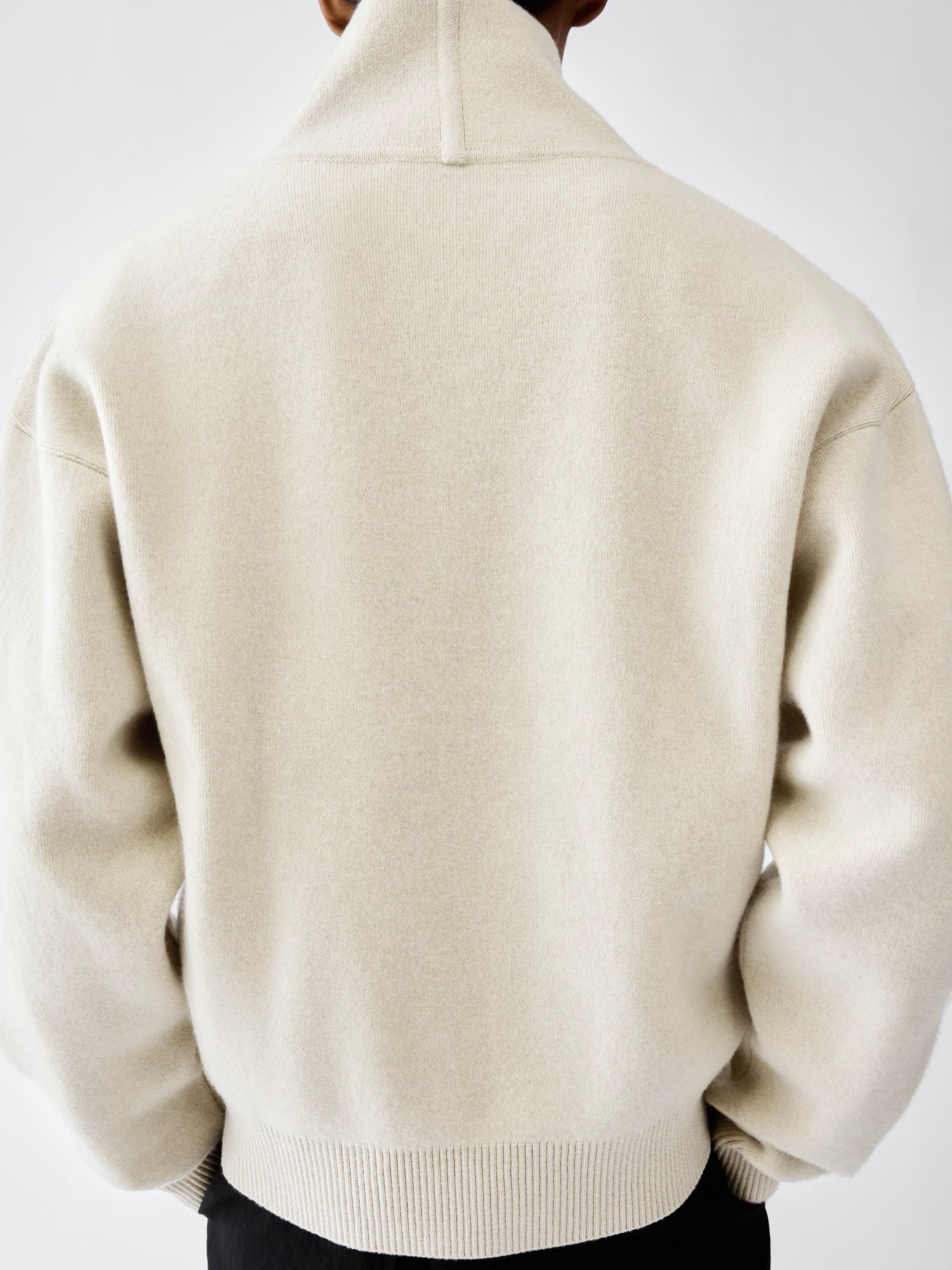 JACQUEMUS Pelota Knit Cardigan in Light Beige