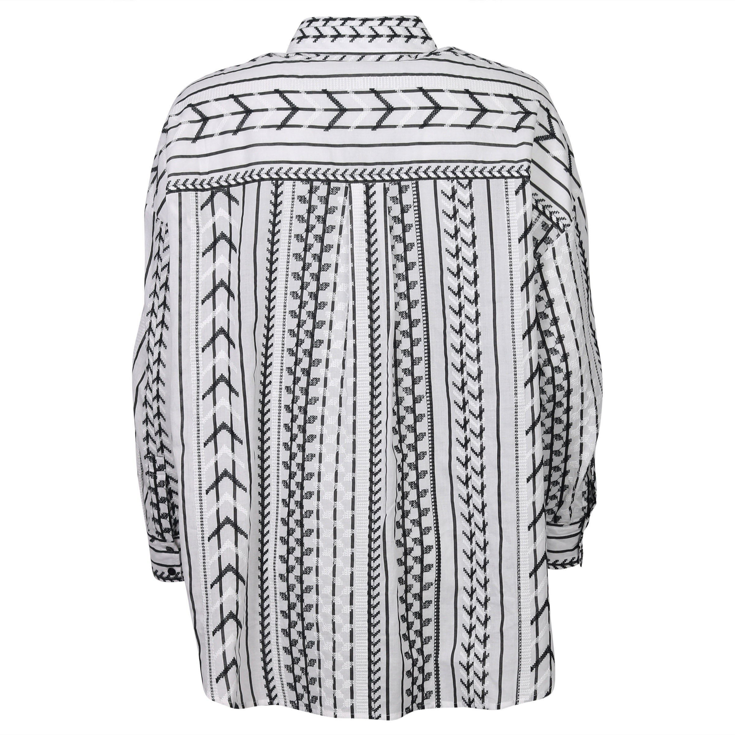 Lala Berlin Blouse Bam X-Stitch Kufiya Black/White