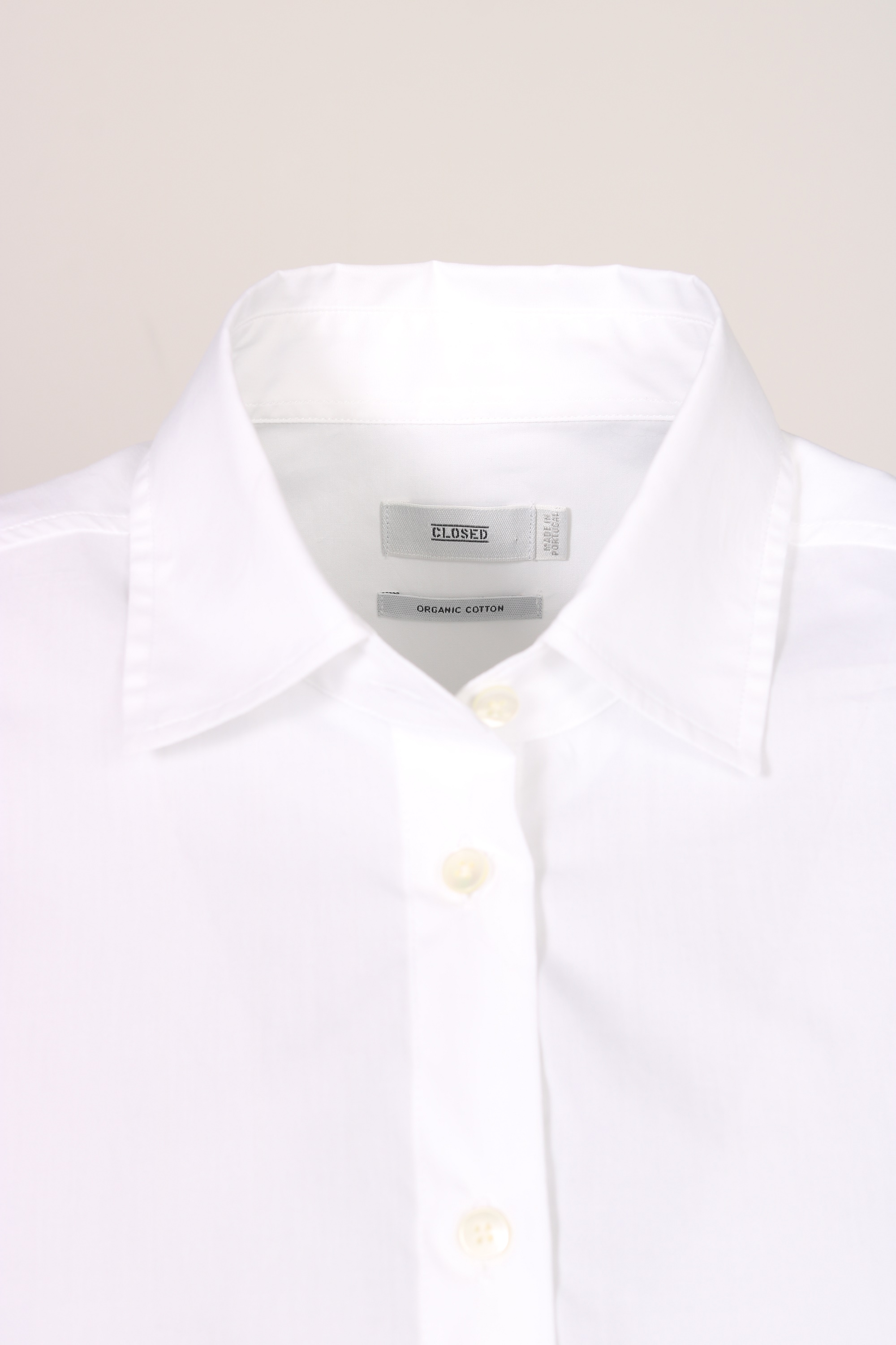 Closed Gathered Shirt in White S