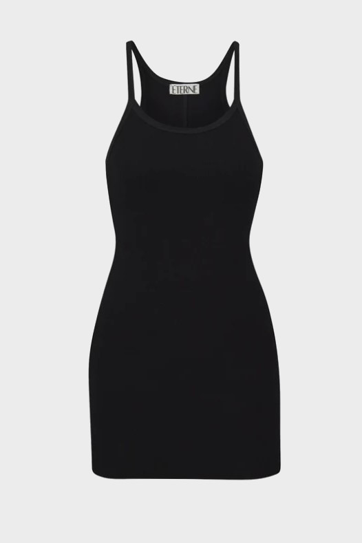 ÉTERNE Tank Dress Mini in Black