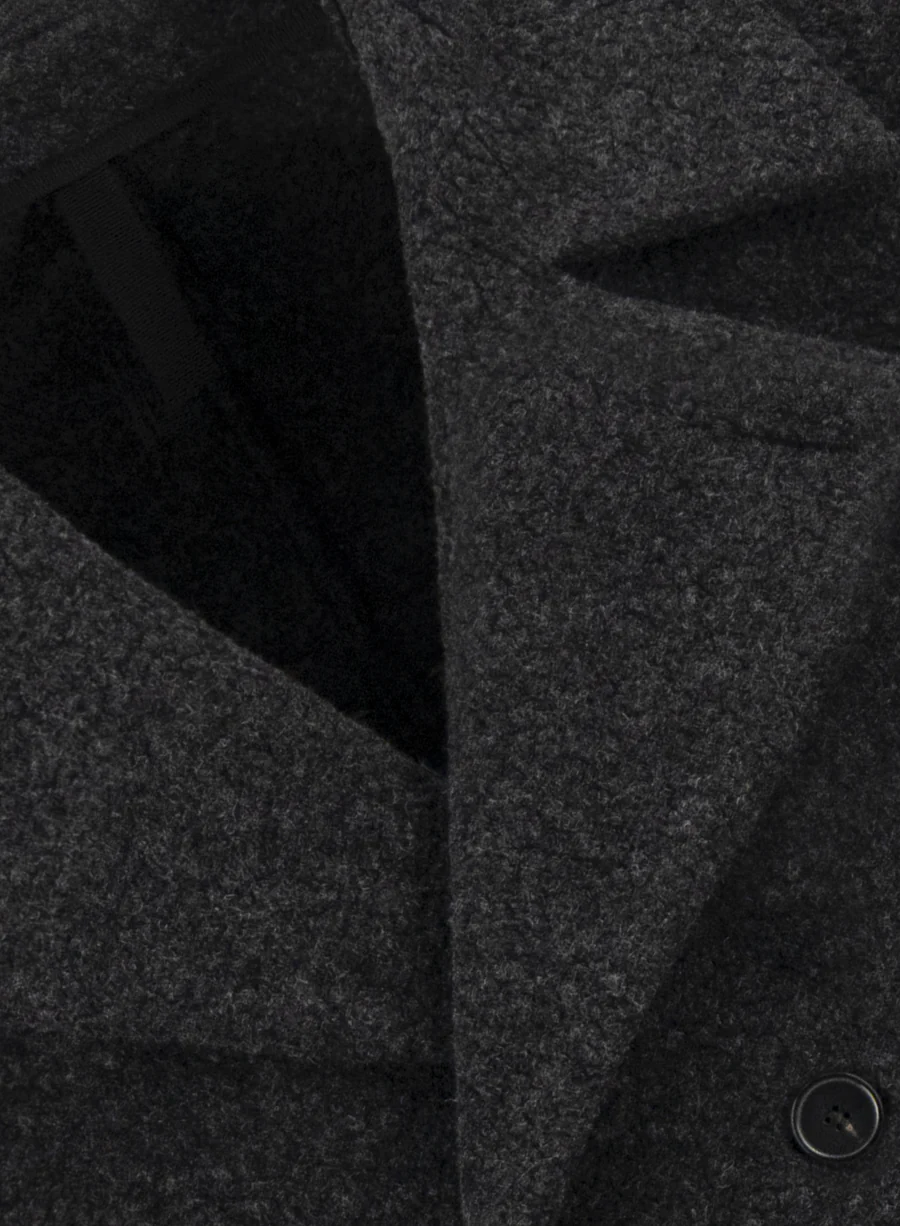 HARRIS WHARF Bouclé Peacoat in Anthracite
