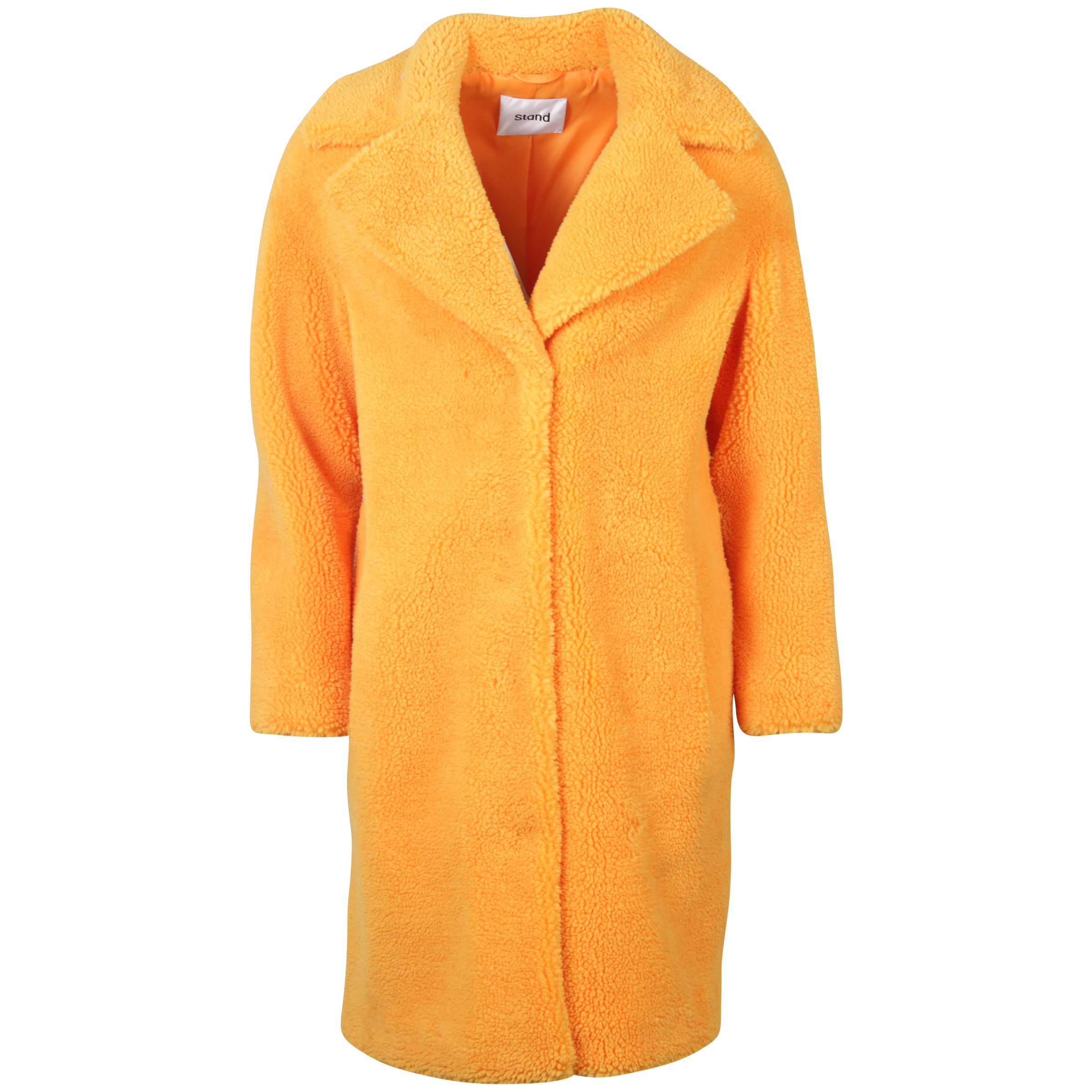 Stand Fake Fur Mantel orange