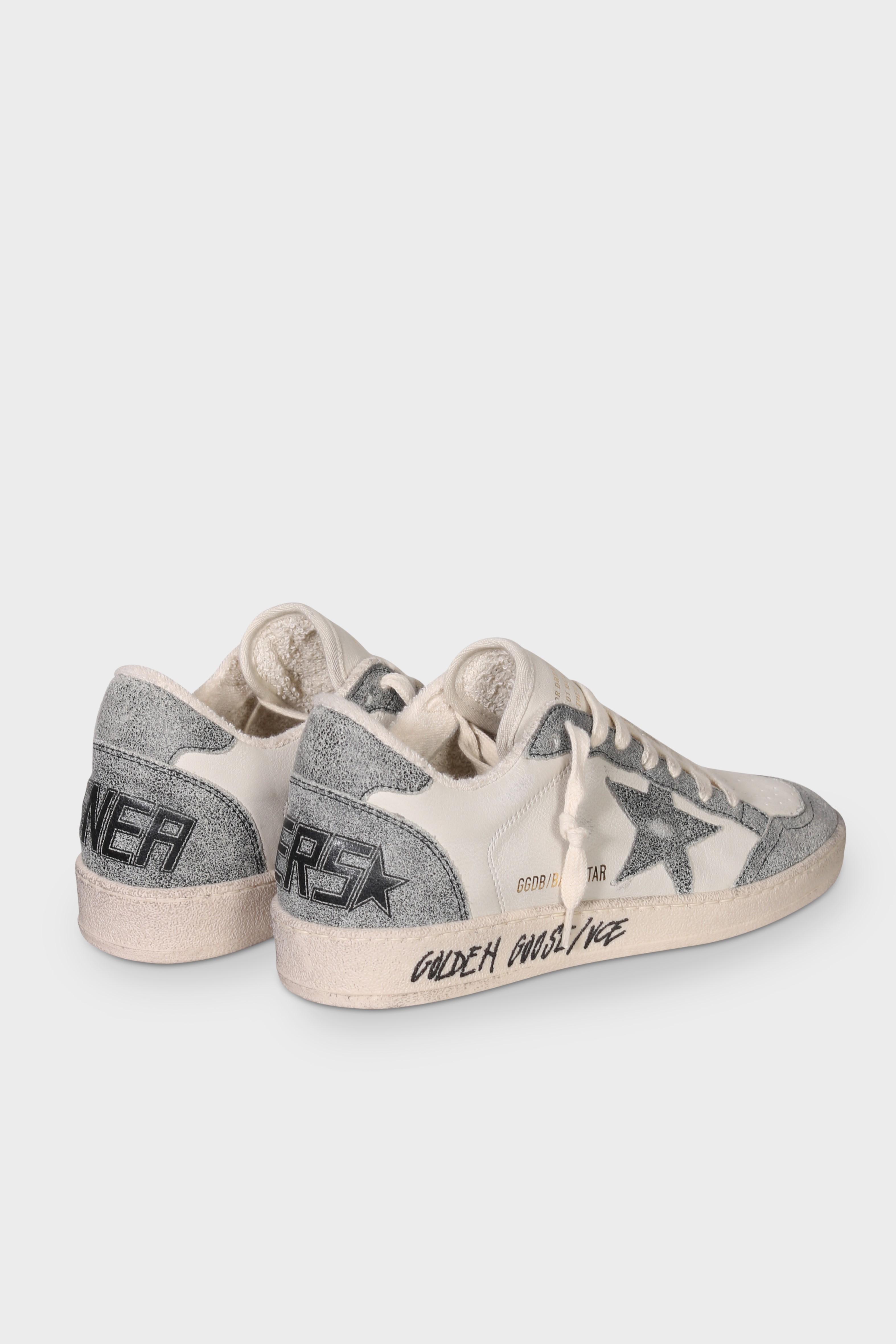 GOLDEN GOOSE Sneaker Ballstar in Off White/Dark Grey 37