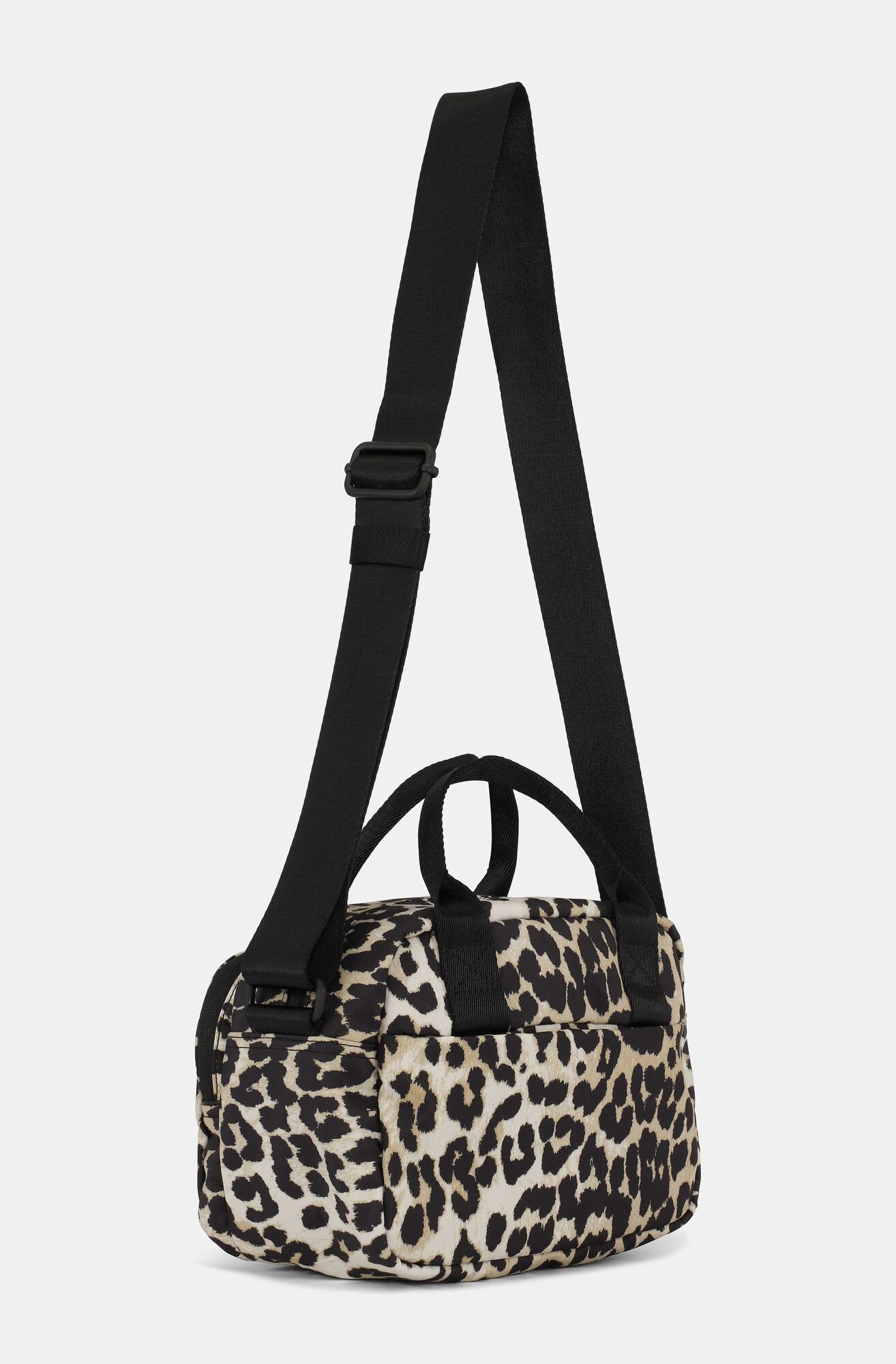 Ganni Recycled Tech Festival Bag in Leopard