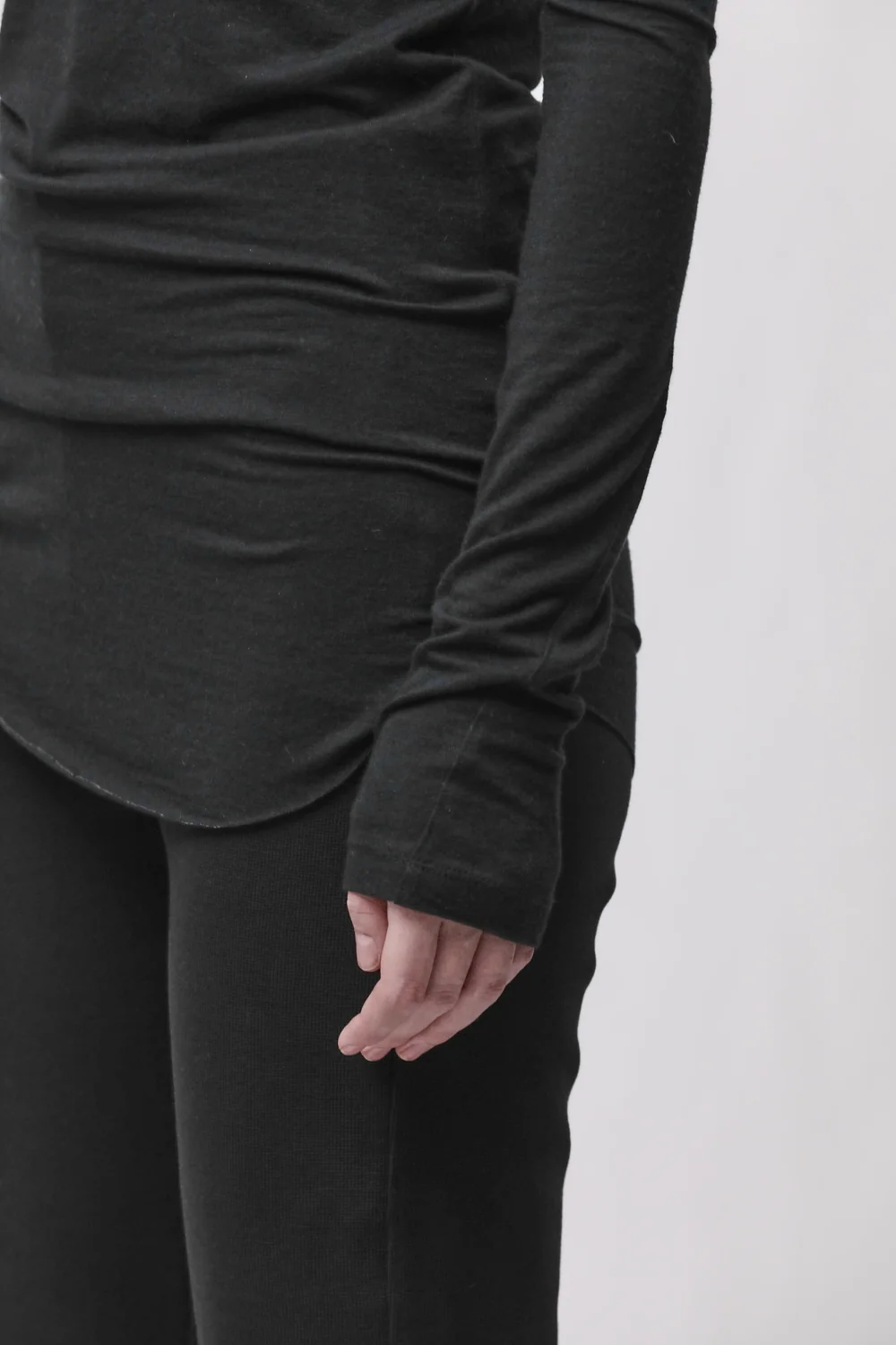THOM KROM Soft Stretch Longsleeve in Black