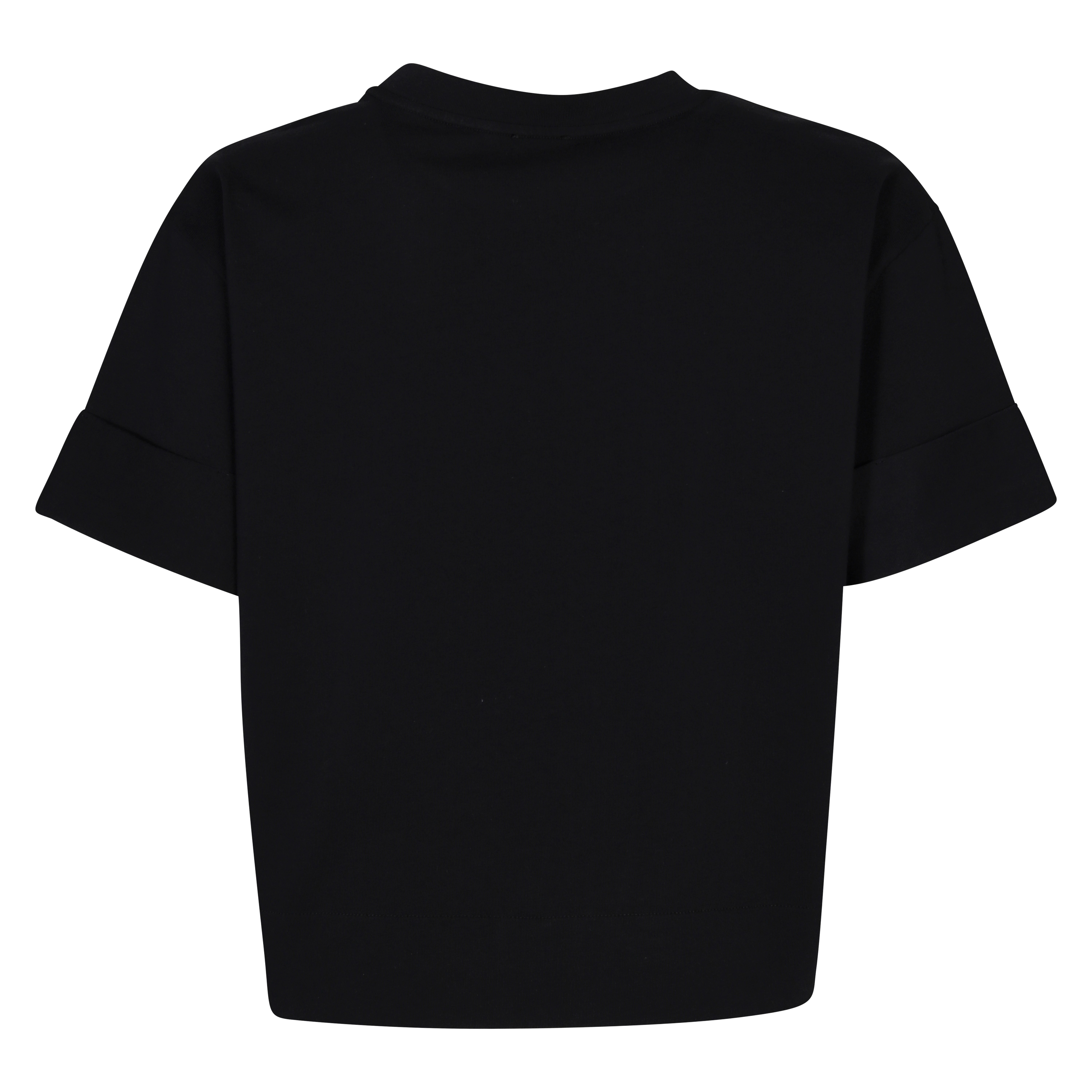 Closed Cropped T-Shirt  in Black