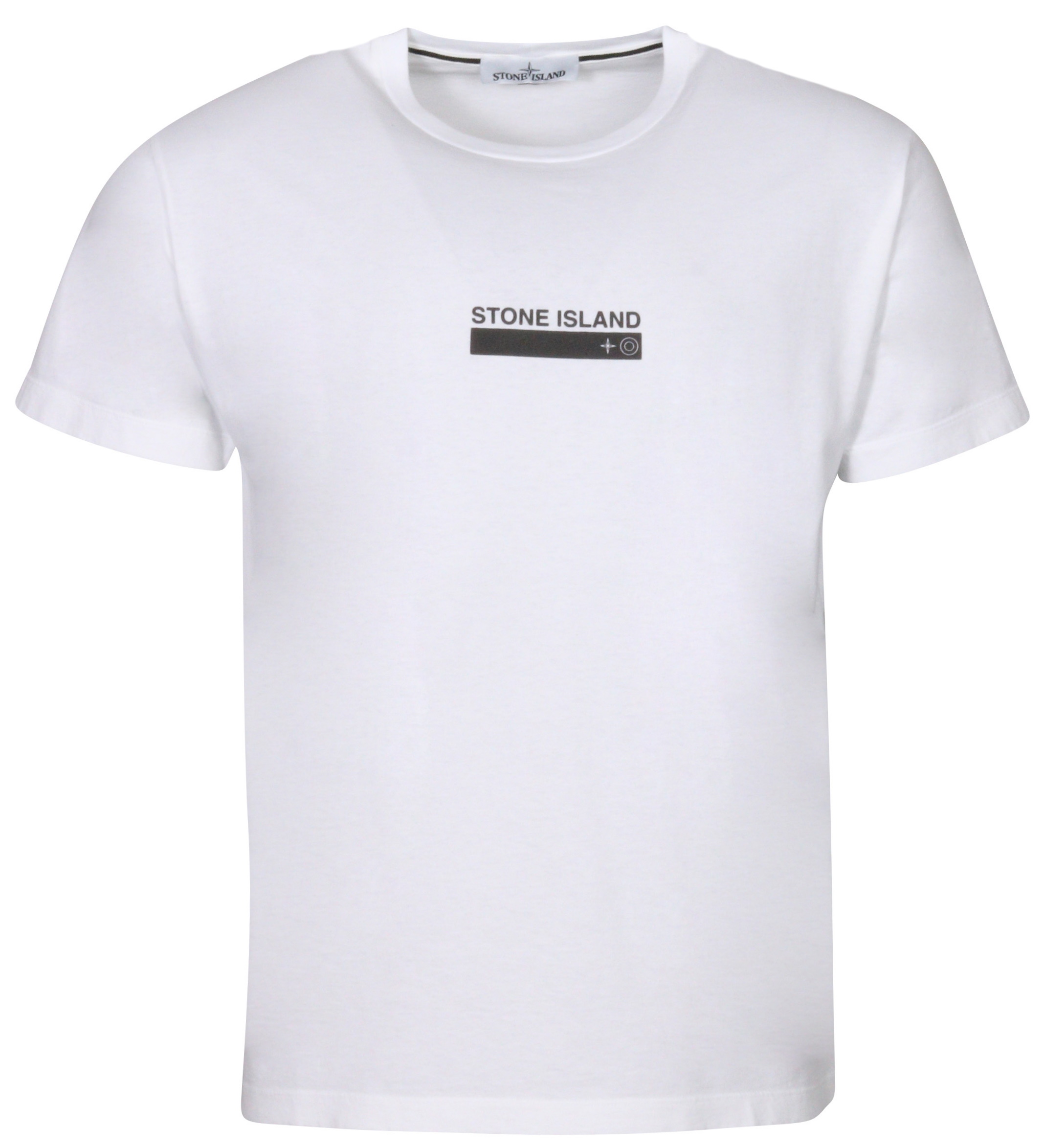 Stone Island T-Shirt White Rubberized Black Print