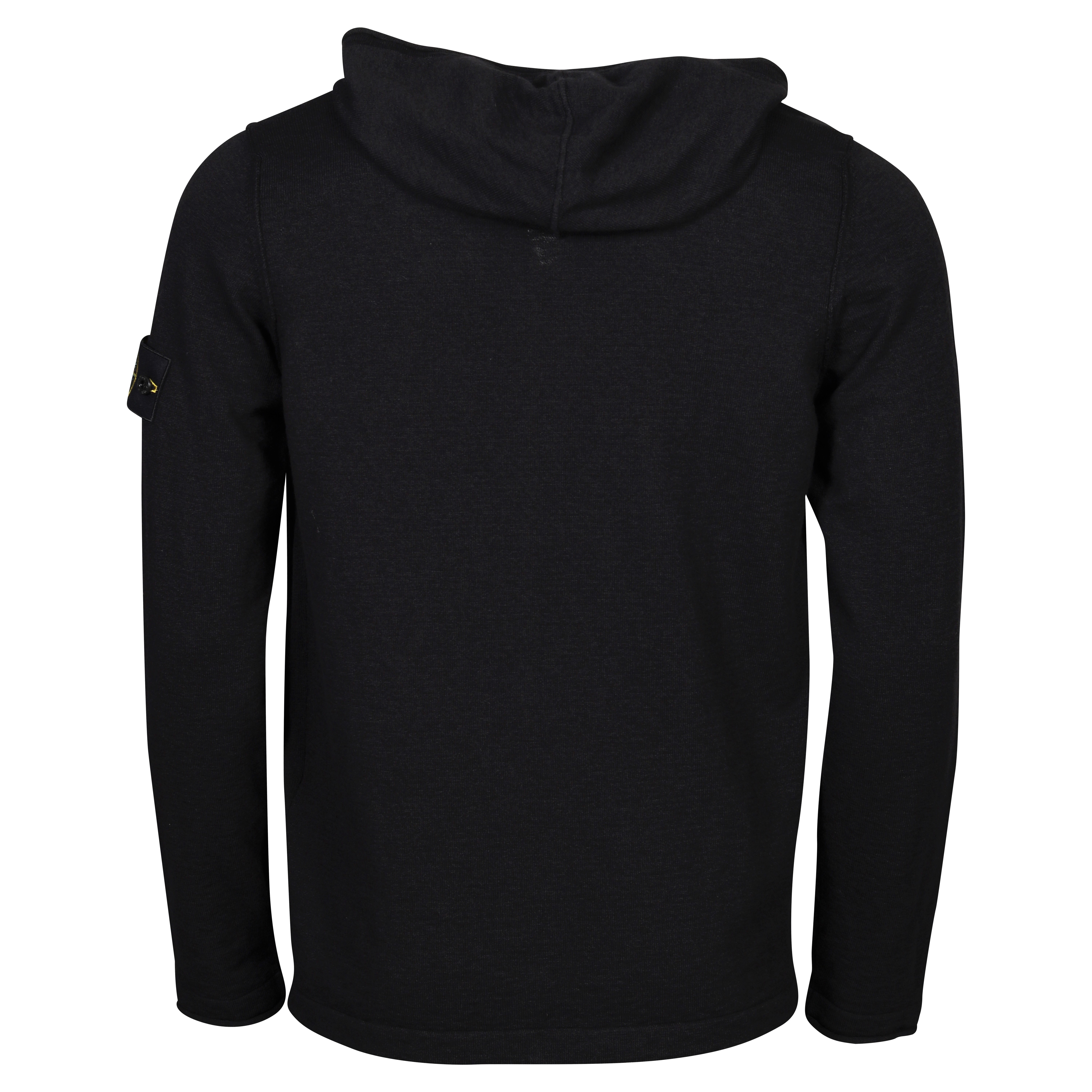 Stone Island Knit Zip Hoodie in Black XL