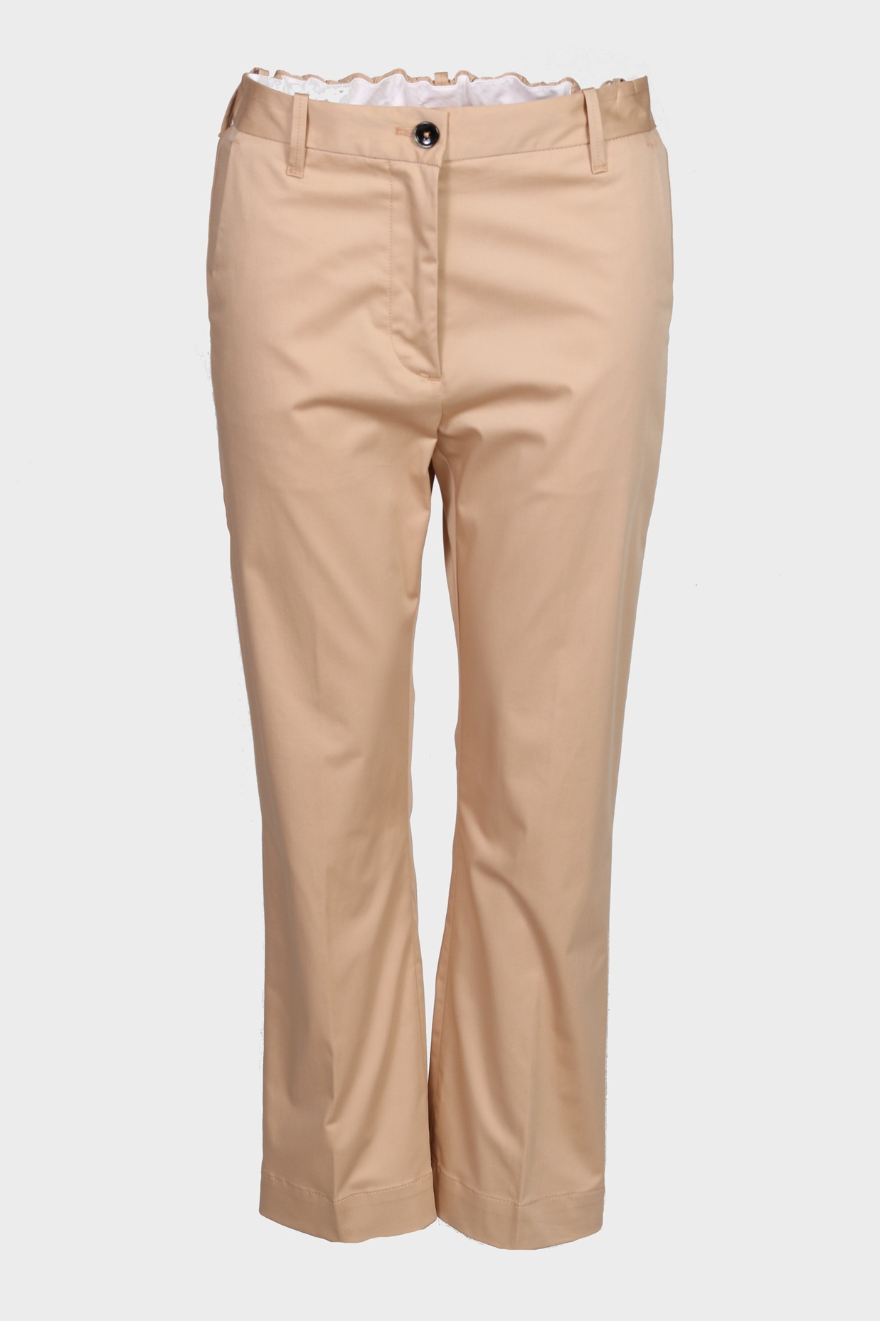 NINE:INTHE:MORNING Magda Cropped Bootcut in Beige