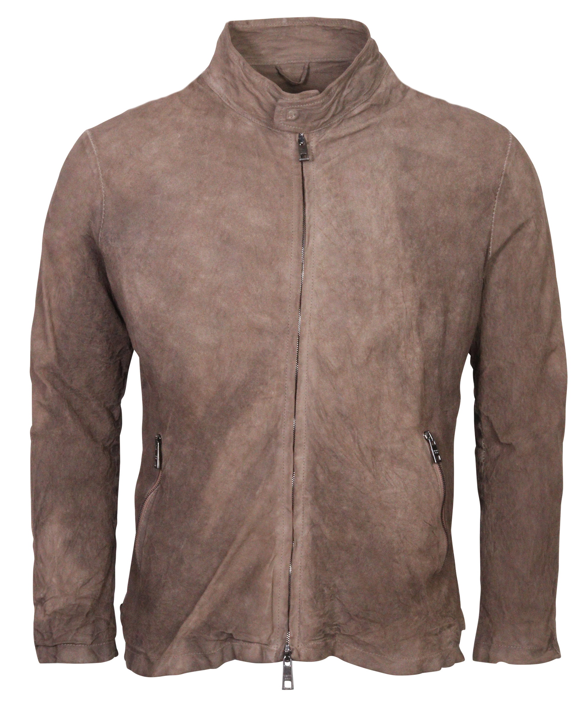 Giorgio Brato Brushed Vegetal Leather Jacket Brown