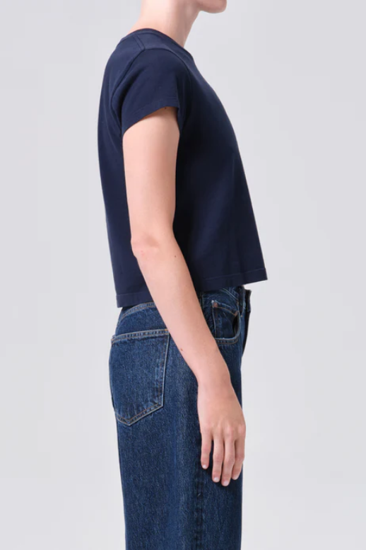 AGOLDE Adine Tee in Navy