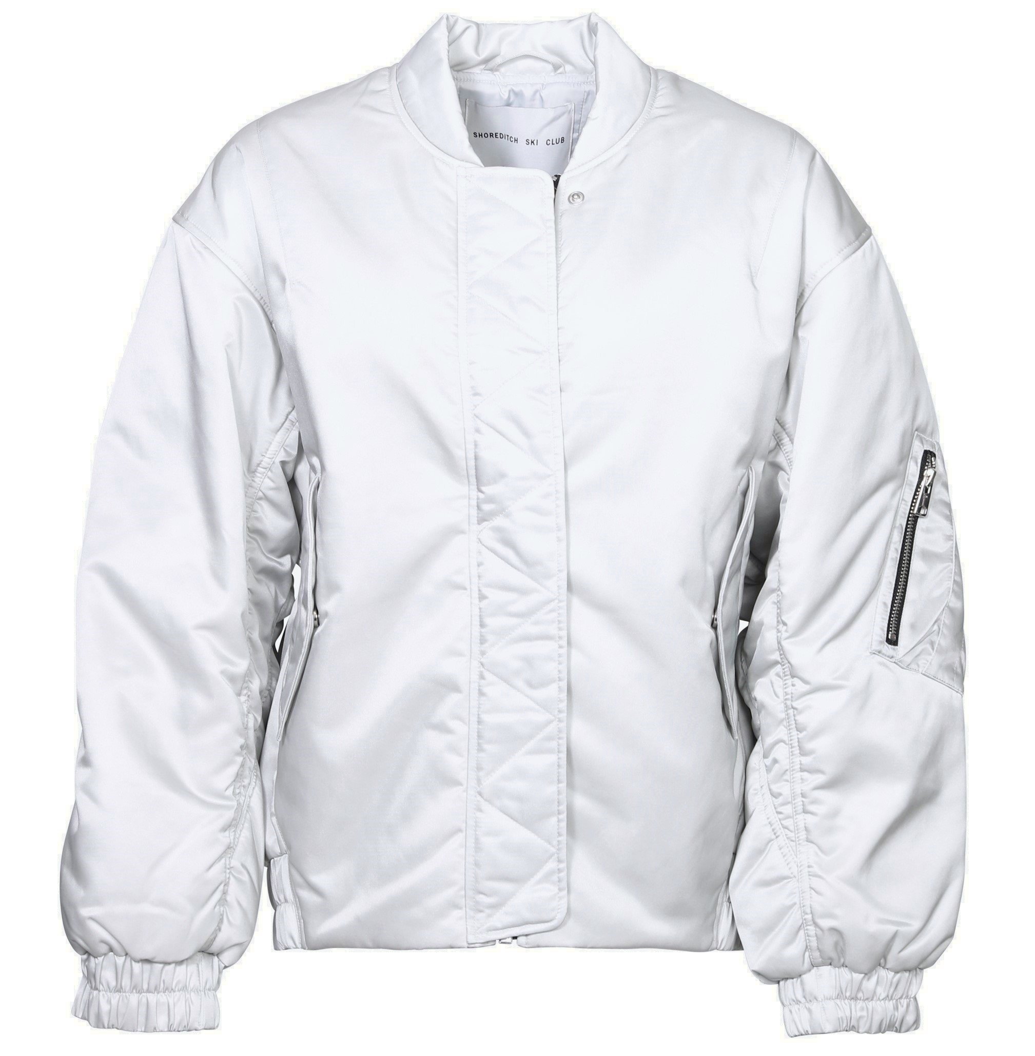 AGOLDE Nisa Bomber Jacket in Oystergrey M