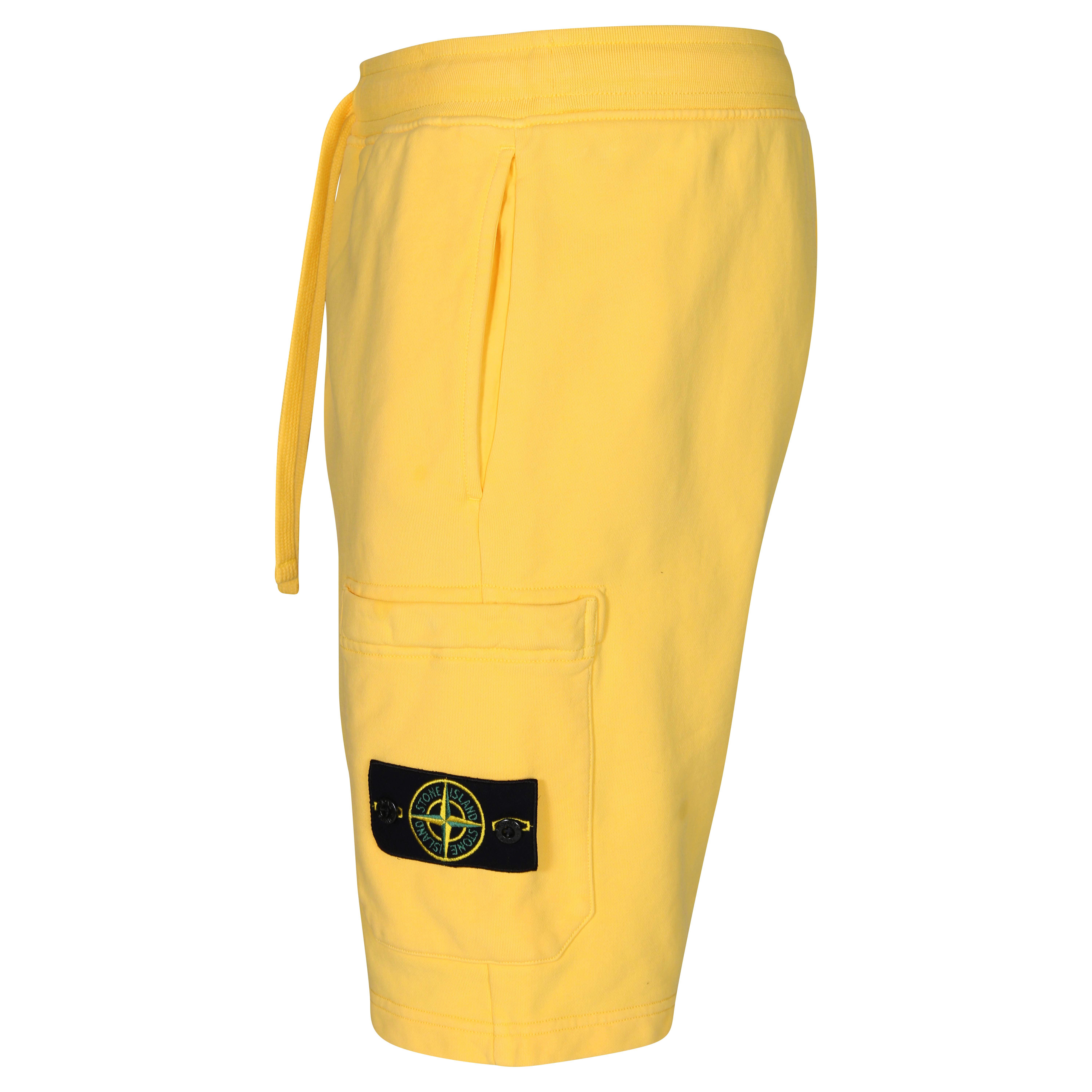 Stone Island Sweat Shorts in Yellow M