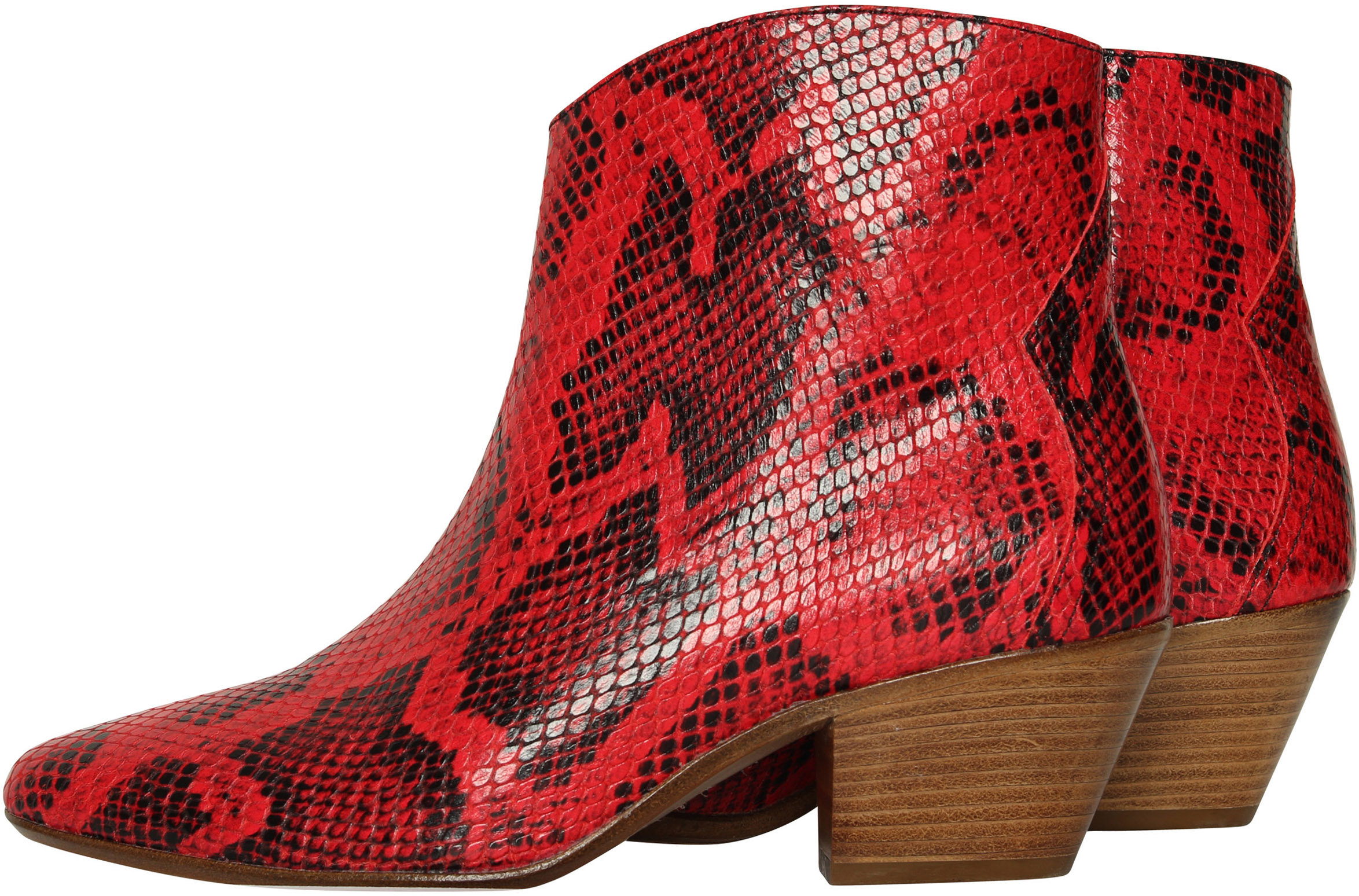 ISABEL MARANT DACKEN BOOTS EXOTIC RED 41