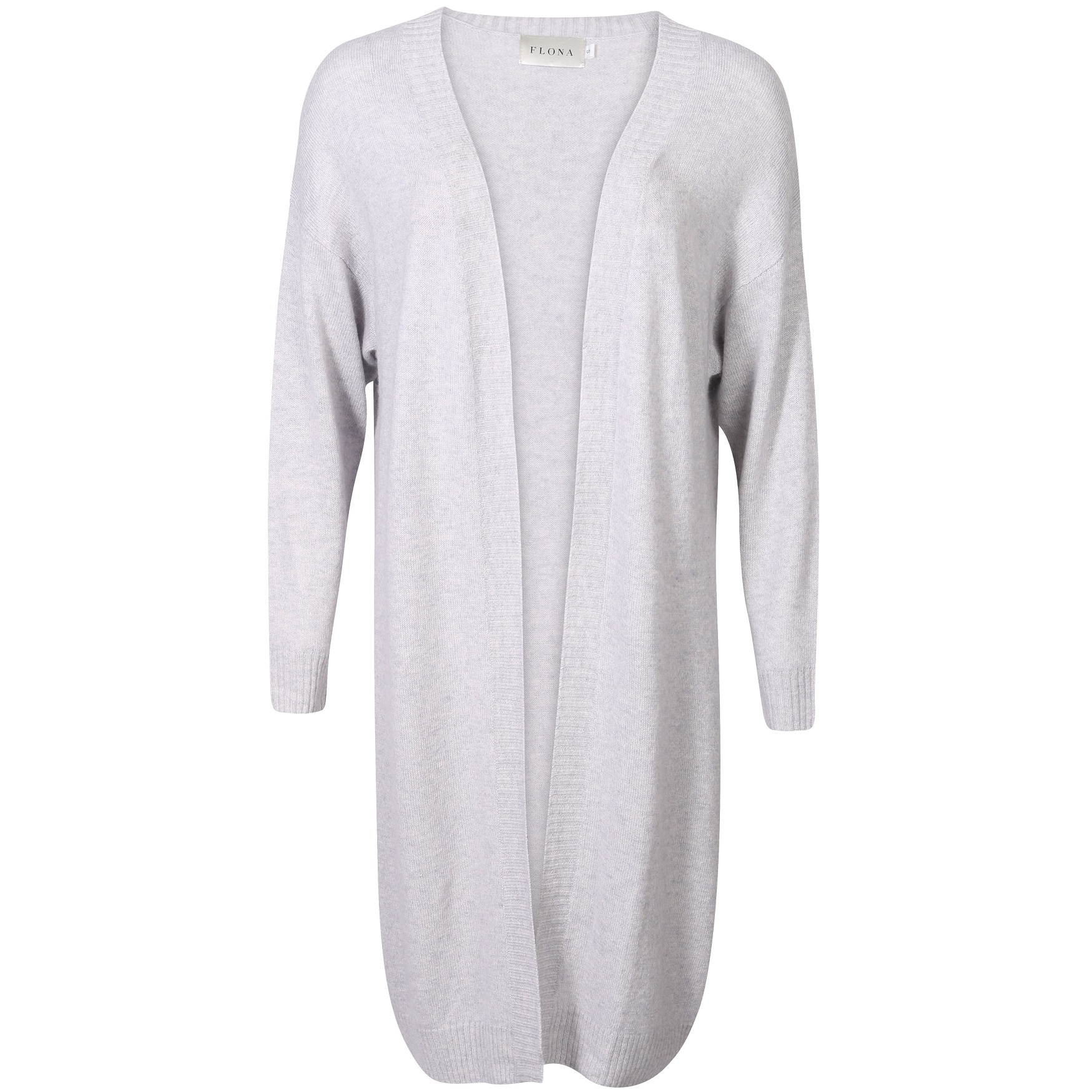 FLONA Cashmere Cardigan in Light Grey M