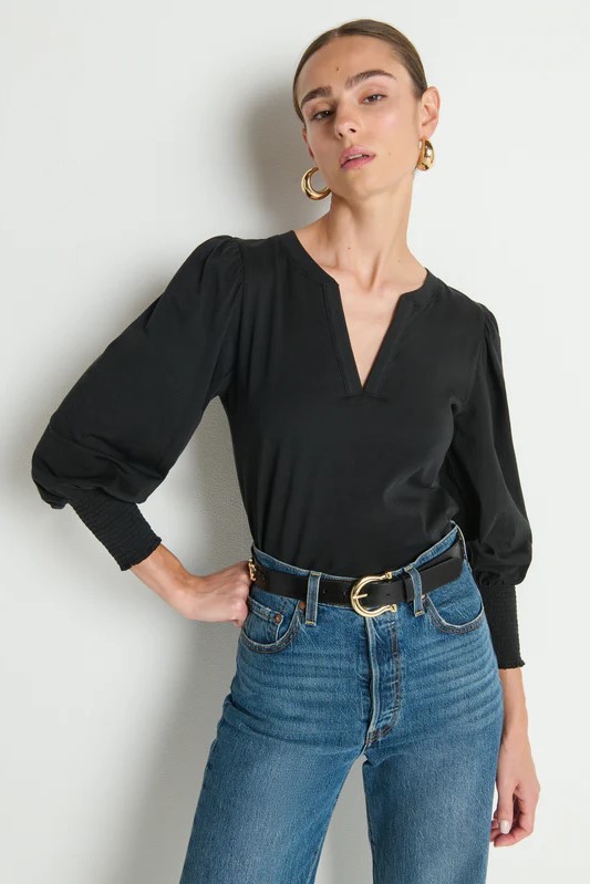 NATION LTD Longsleeve in Jet Black XS NATION LTD Longsleeve in Jet Black XL