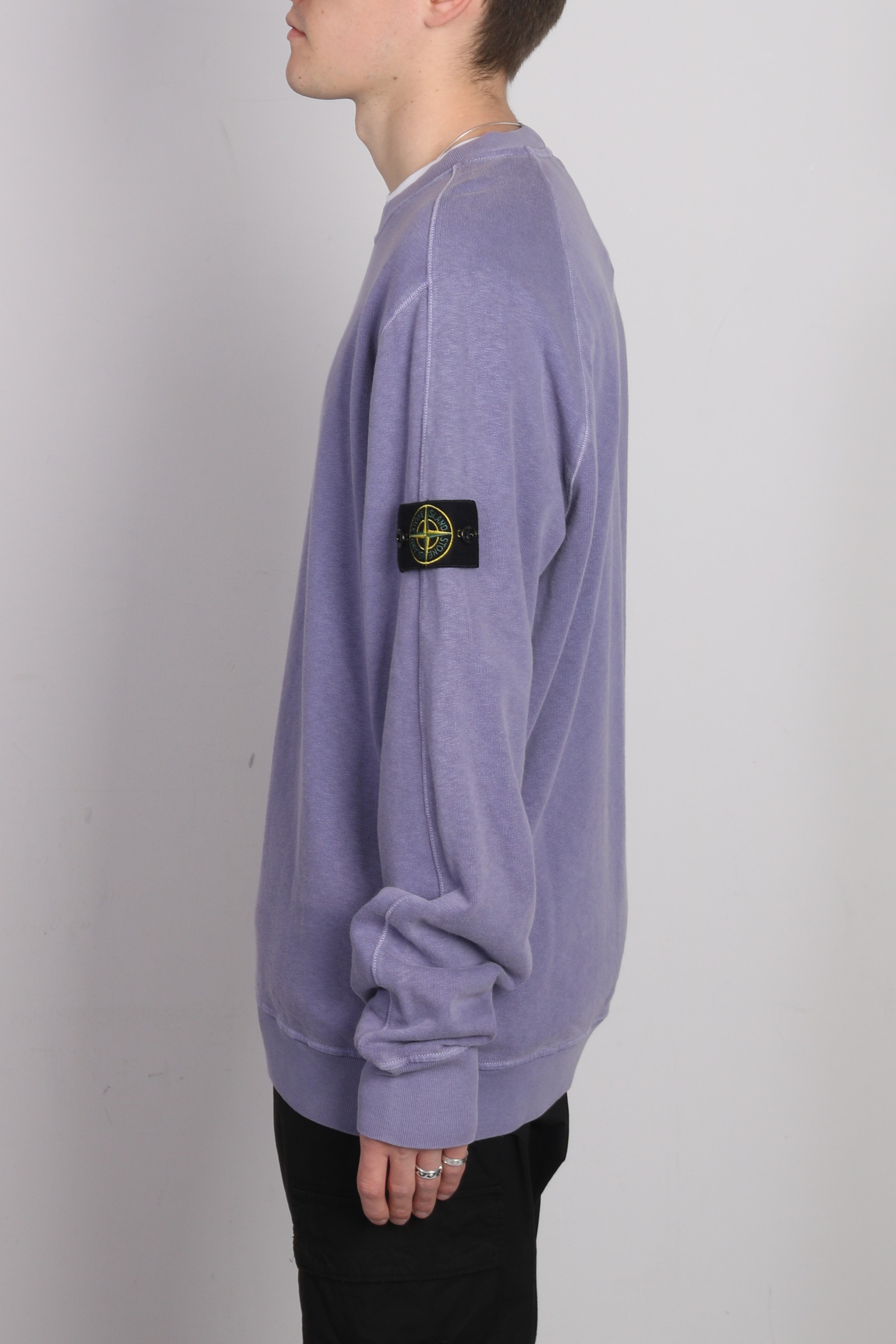 STONE ISLAND Vintage Sweatshirt in Washed Liliac M