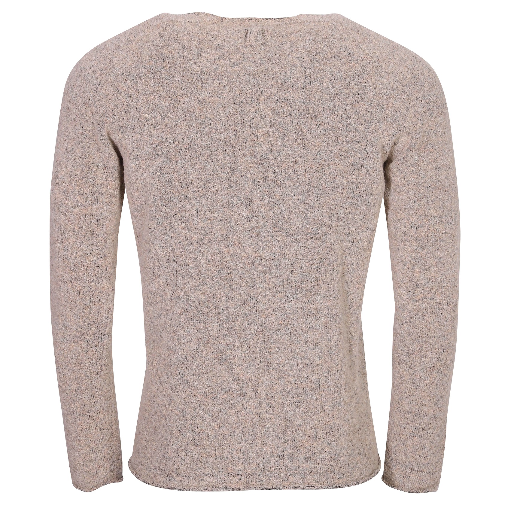 Hannes Roether Fluffy Knit Sweater Sober in Beige/Black