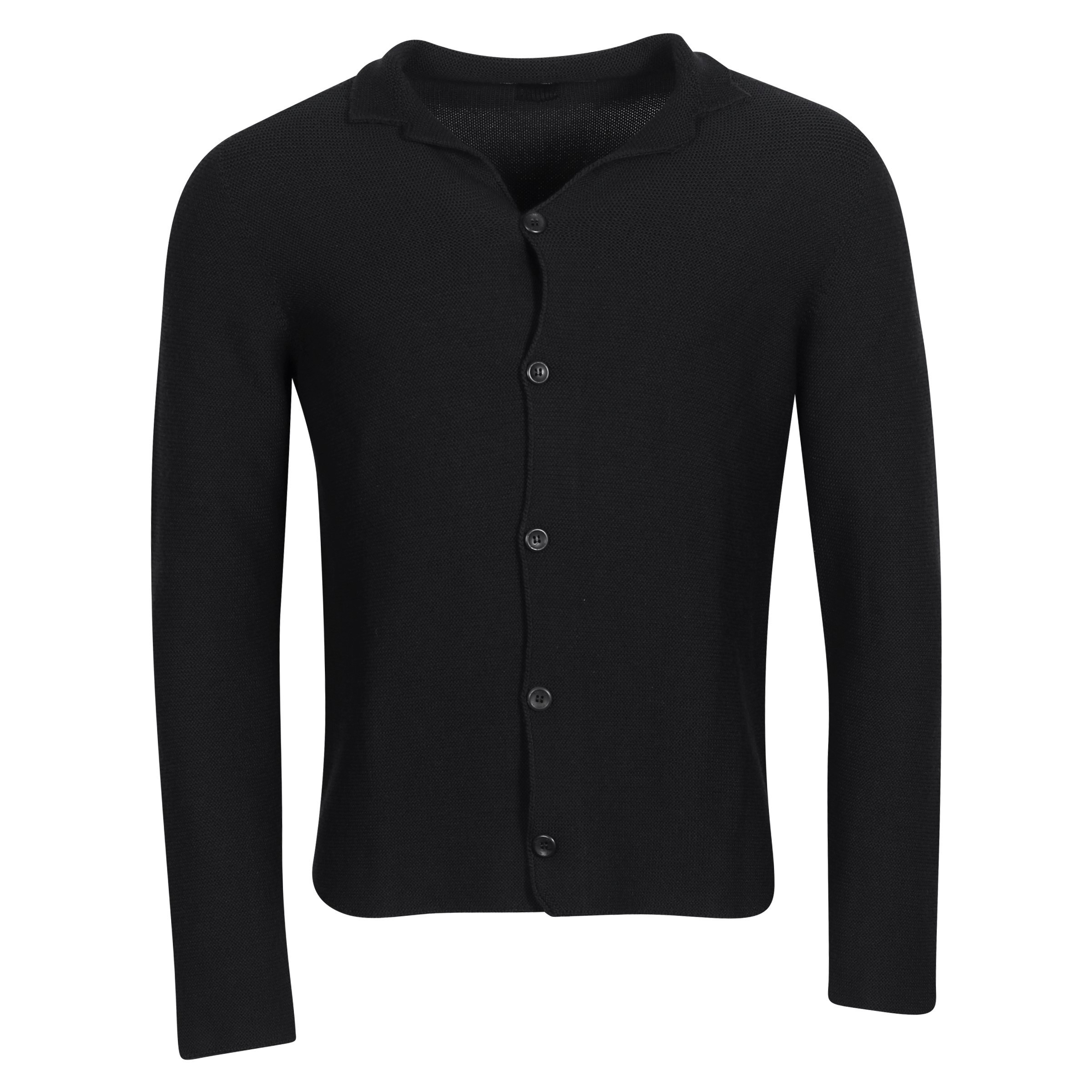 Hannes Roether Knit Cardigan in Black