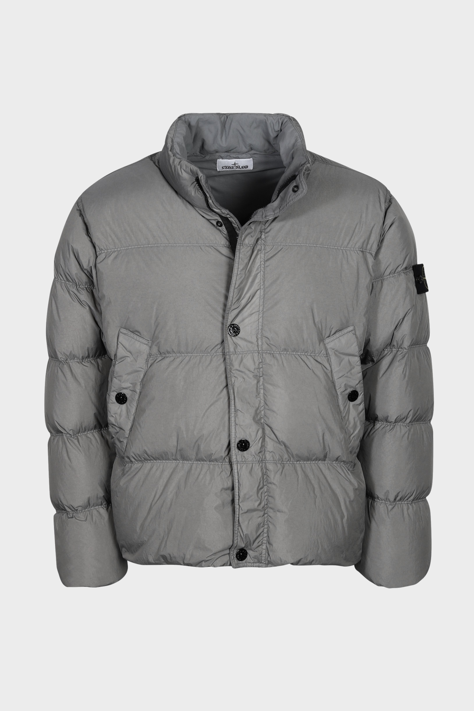 STONE ISLAND Garment Dyed Crinkle Reps Down Jacket in Grey