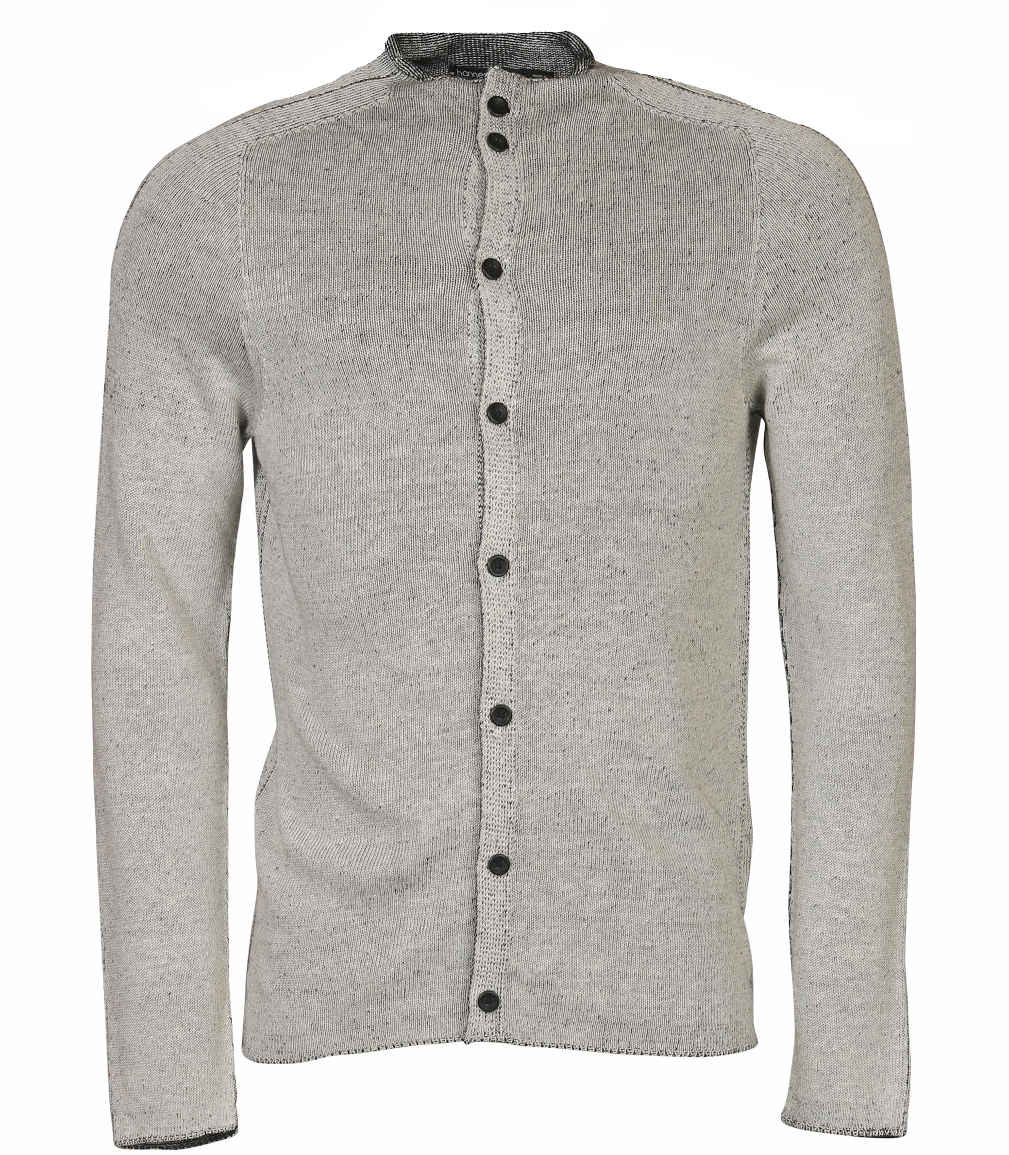Hannes Roether Cardigan Light Grey/Black Melange