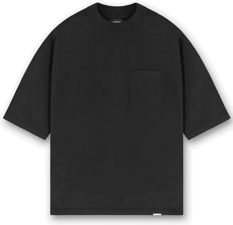 Represent Heavyweight Pocket T-Shirt in Off Black XS