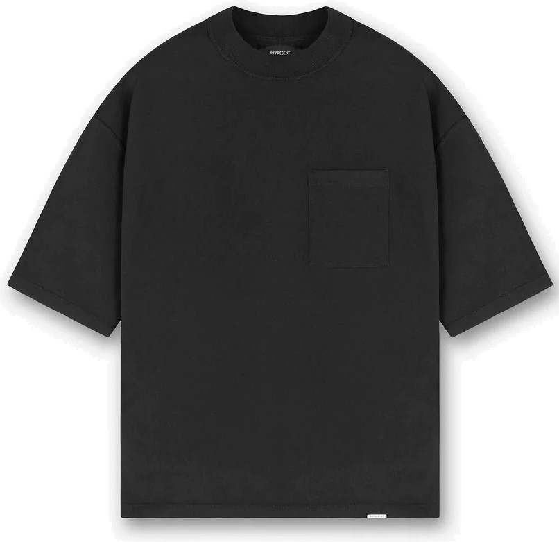 Represent Heavyweight Pocket T-Shirt in Off Black 2XL