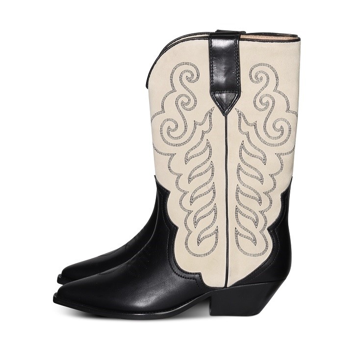 ISABEL MARANT Duerto Boots in Black/Ecru