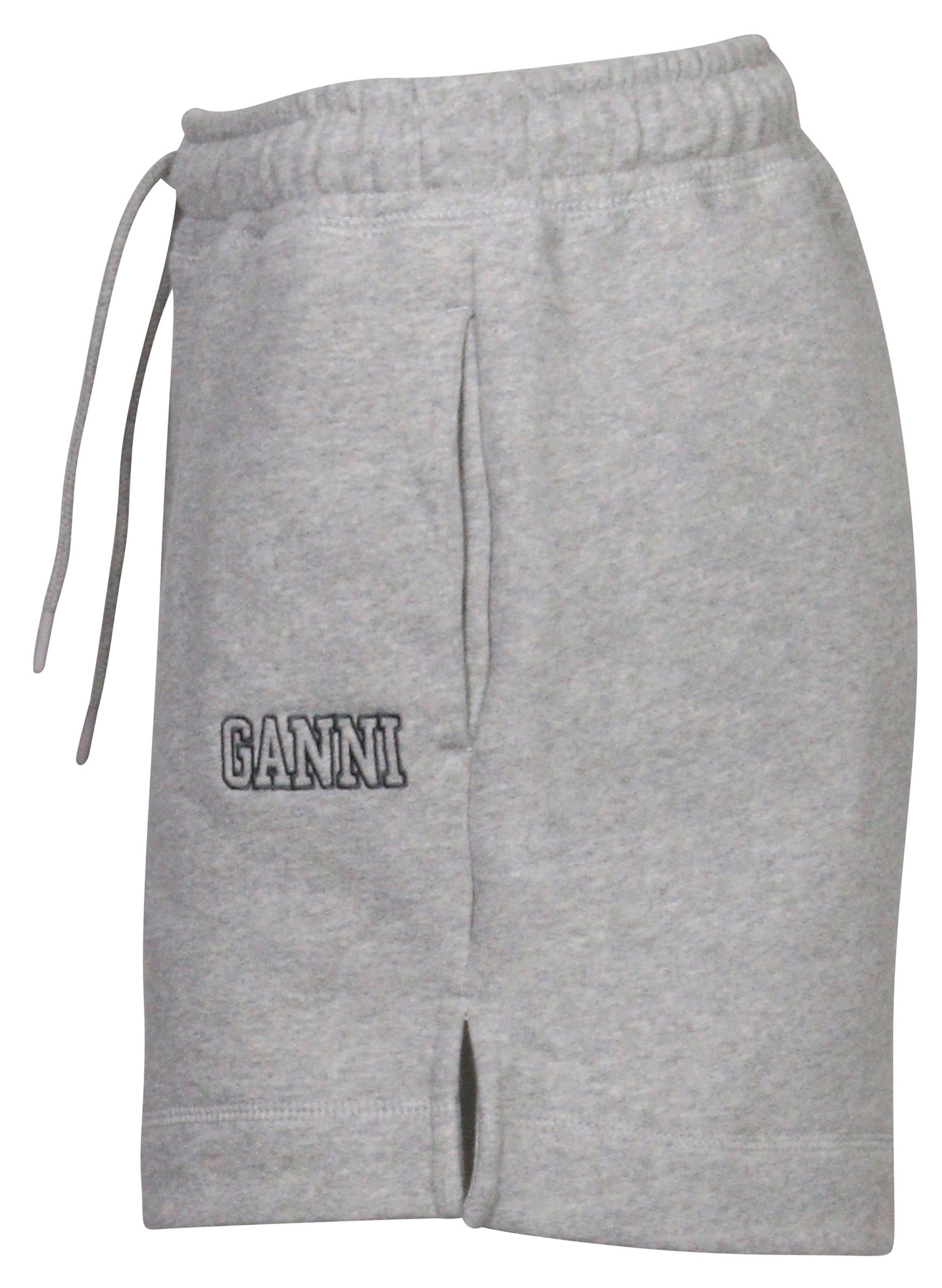 Ganni Drawstring Sweat Shorts Software Isoli Heathergrey
