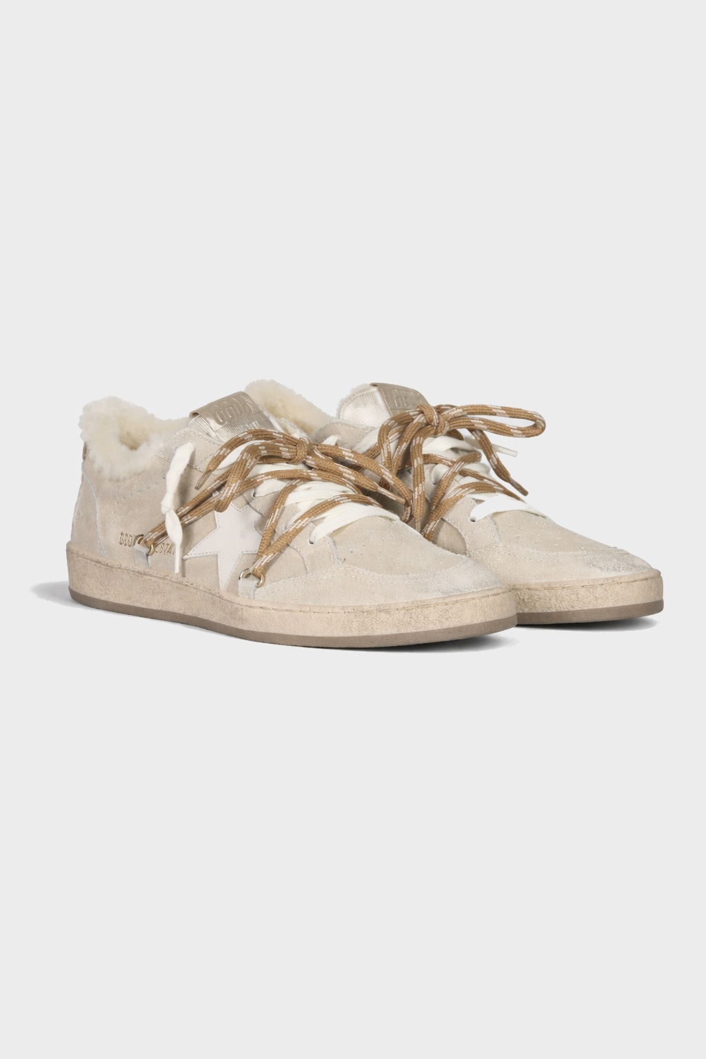 GOLDEN GOOSE Ballstar Shearling in Beige
