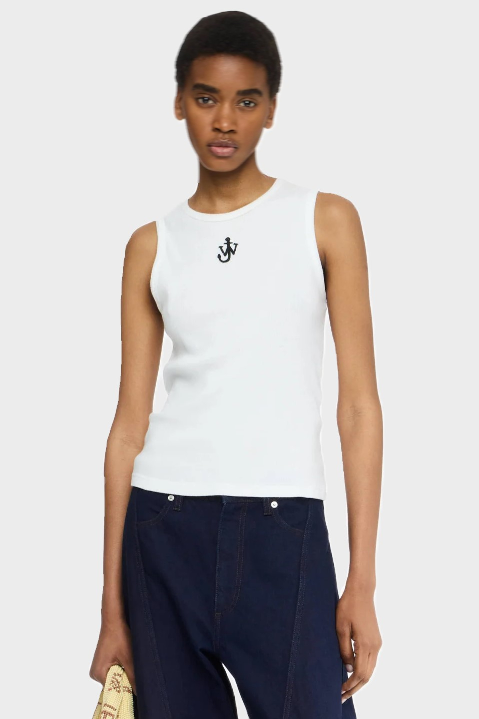 JW ANDERSON Anchor Embroidery Top in White