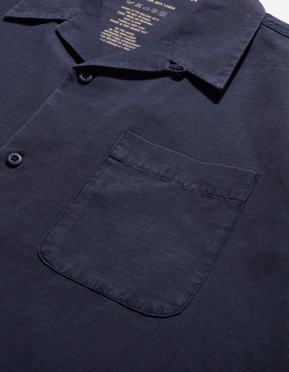 MAHARISHI 4325 Camp Collar Shirt in Navy M