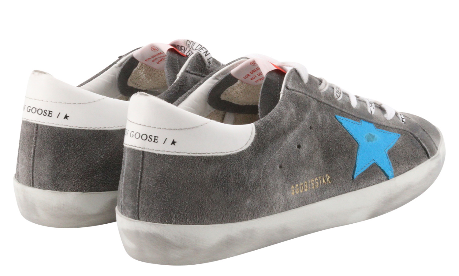 Golden Goose Sneaker Superstar Grey Suede/Turquoise Star