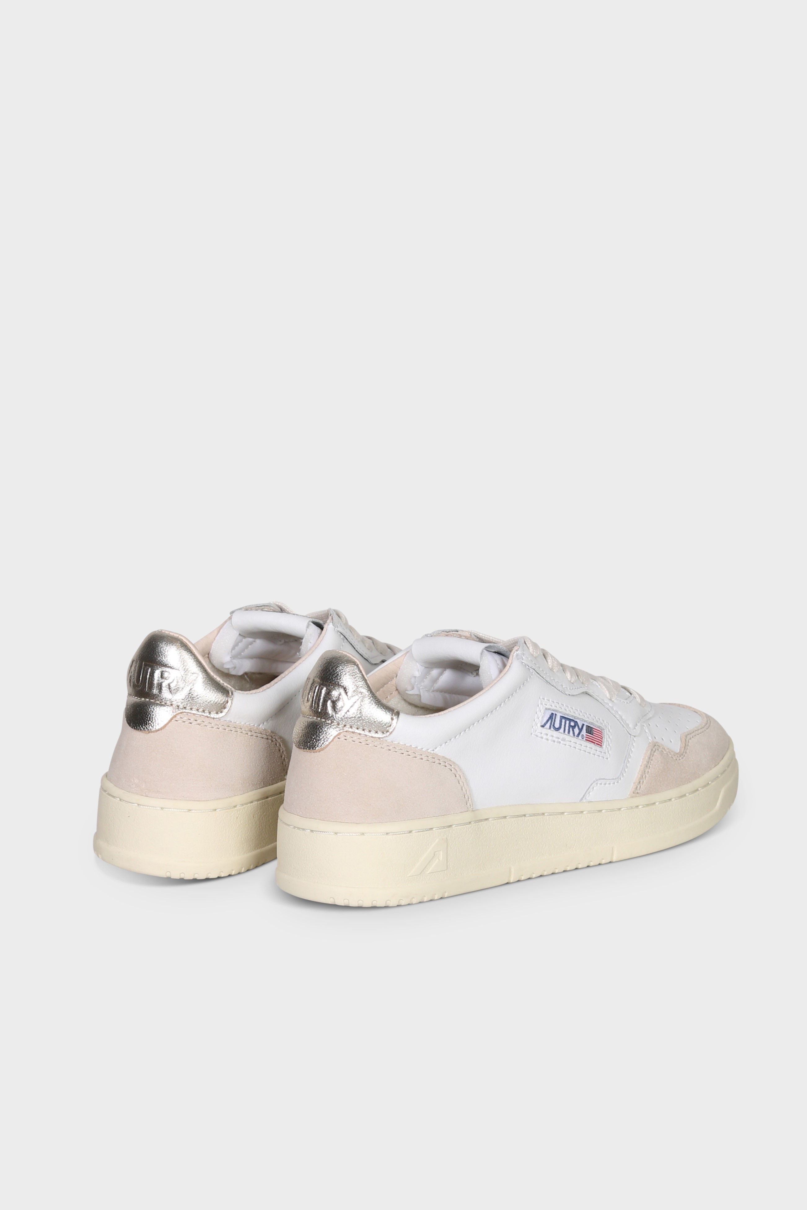 AUTRY ACTION SHOES Medalist Low Sneaker Suede White/Gold 41