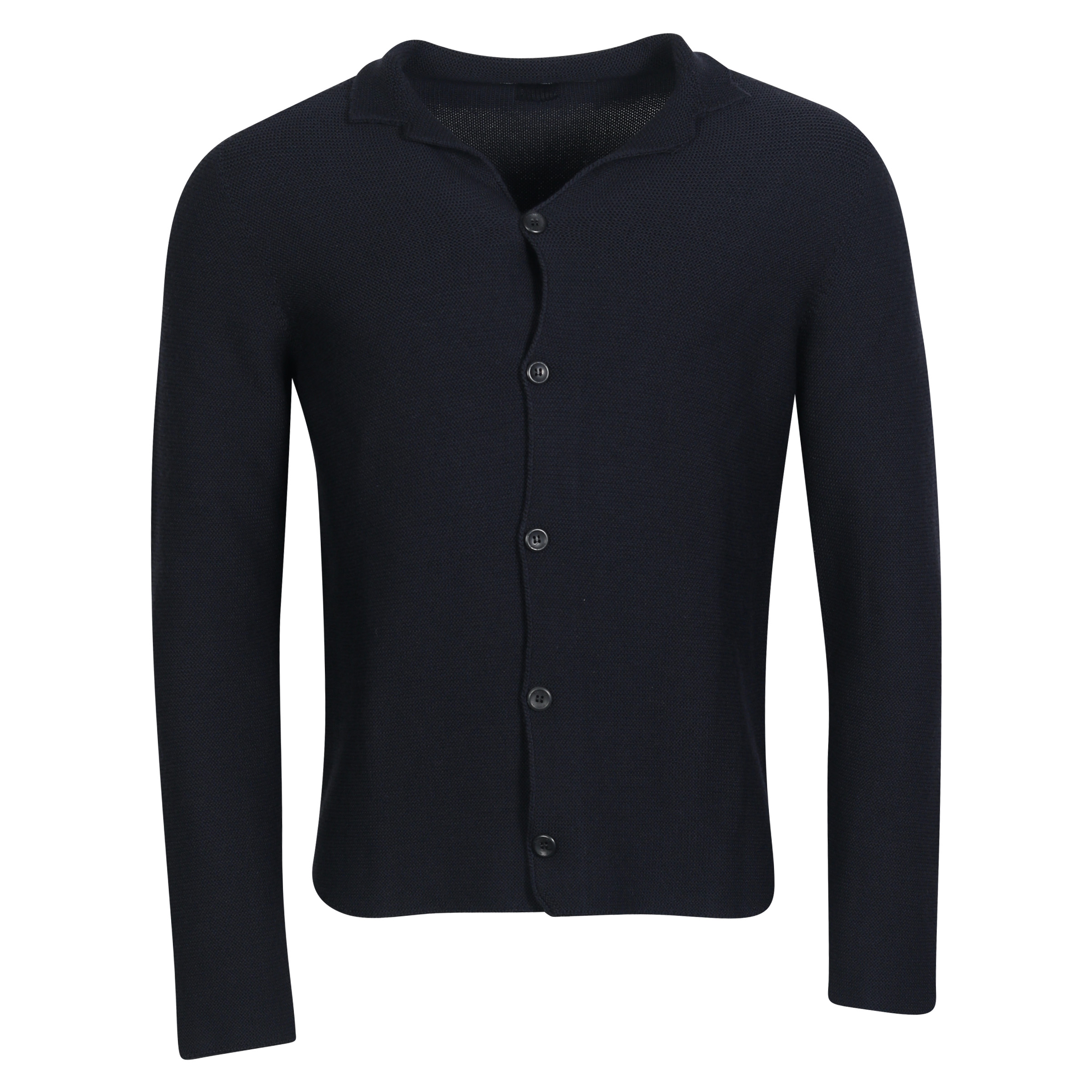 Hannes Roether Knit Cardigan in Dark Navy