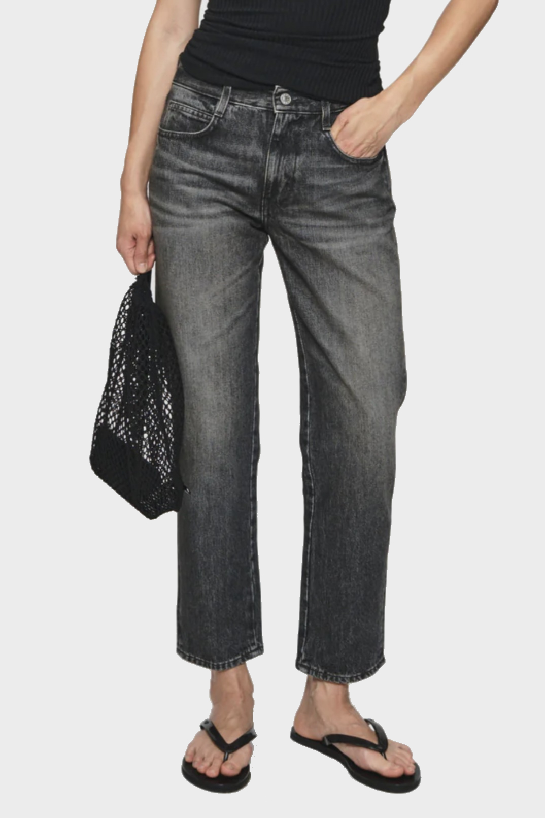 6397 Low Rise Cropped Jeans in Rusted Grey