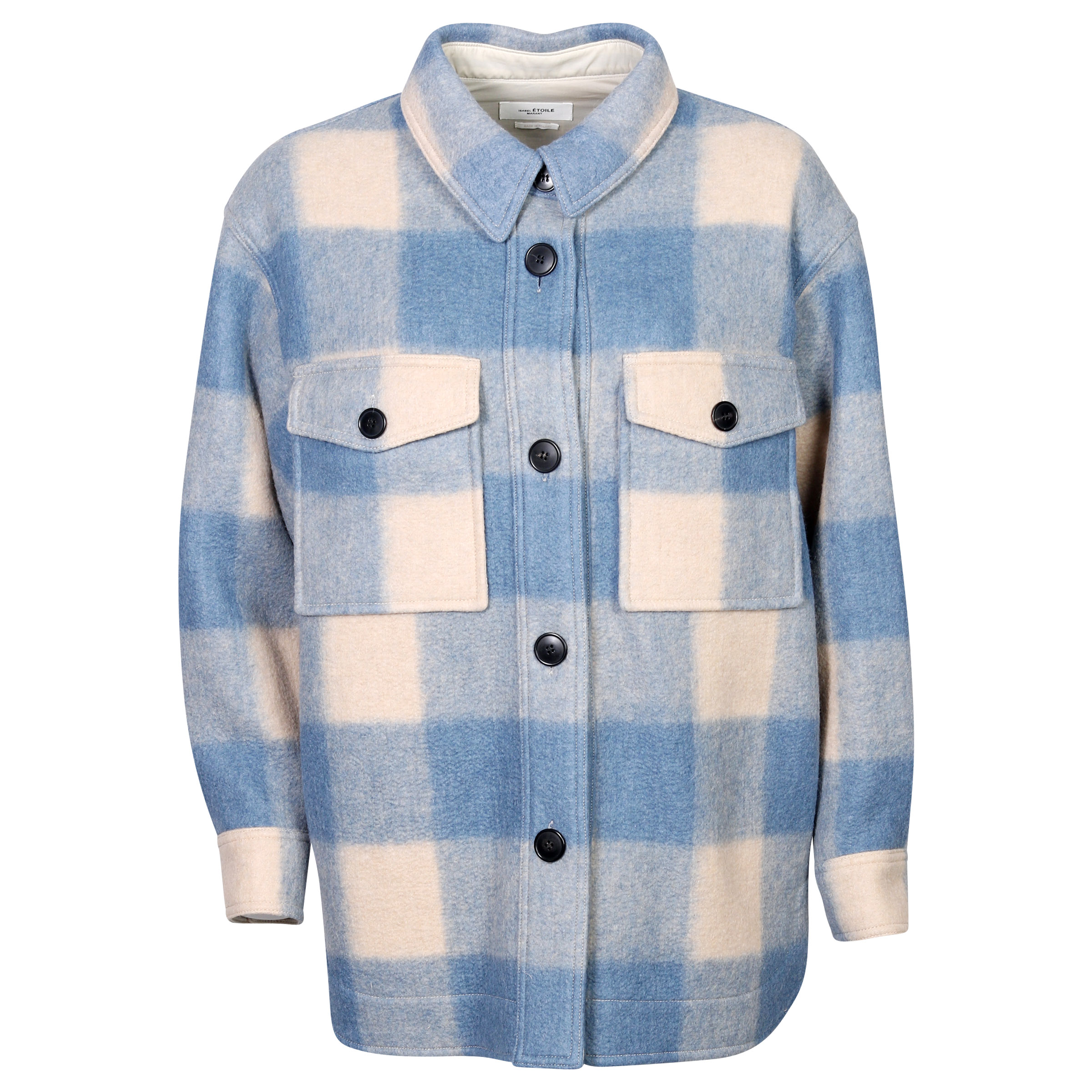 Isabel Marant Étoile Check Overshirt Harveli Light Blue