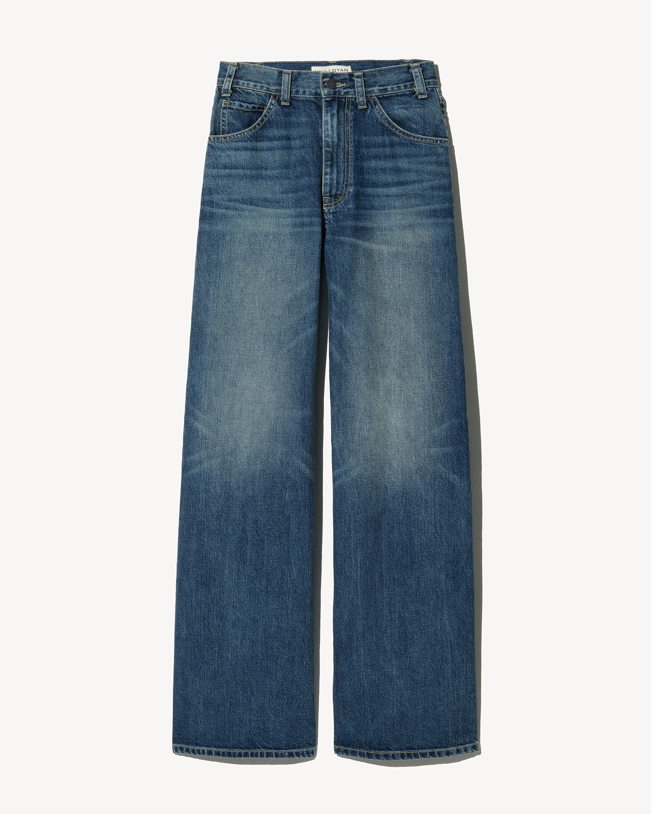 NILI LOTAN Wide Leg Jeans in Blue Wash