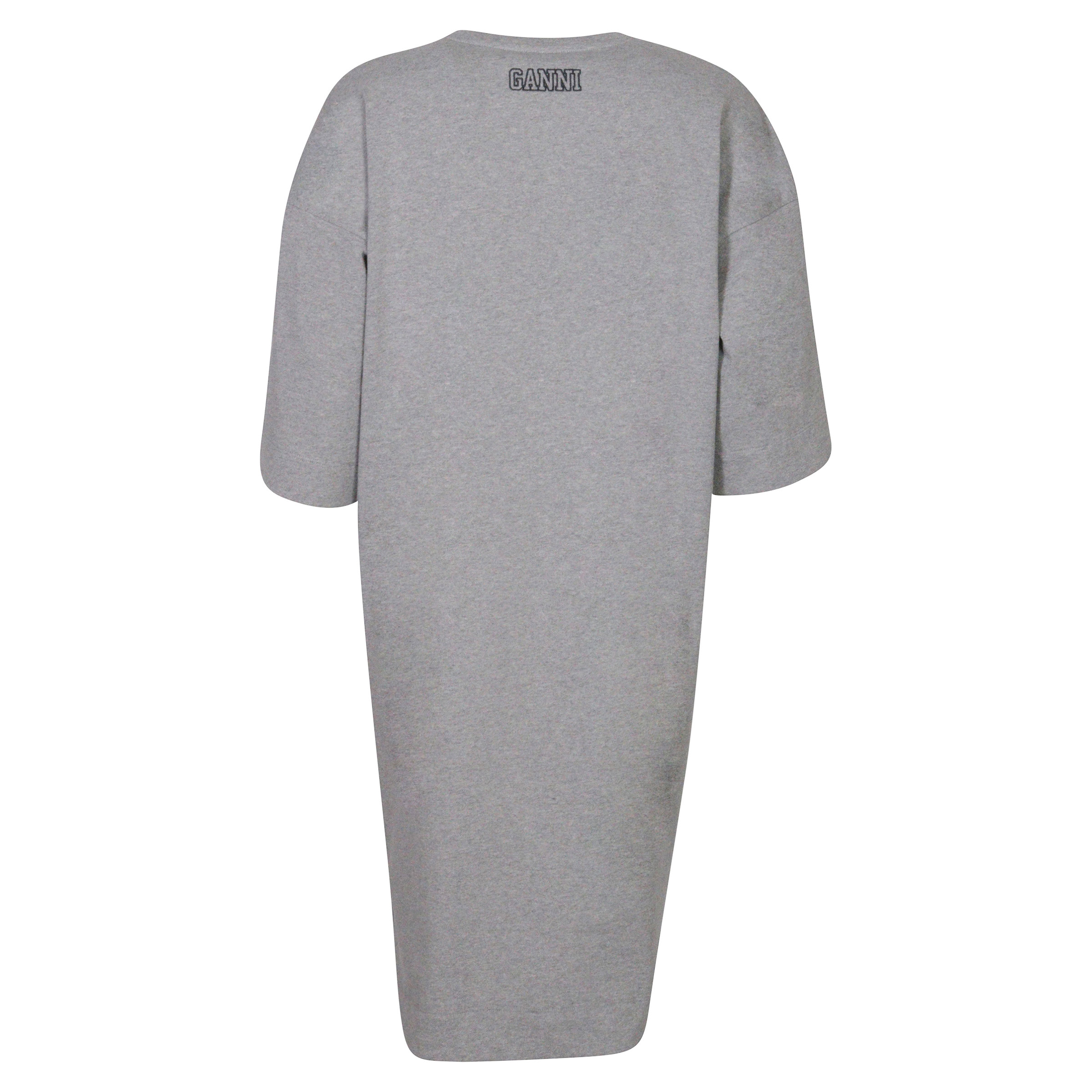 Ganni Recycled Relaxed T-Shirt Dress Grey Melange