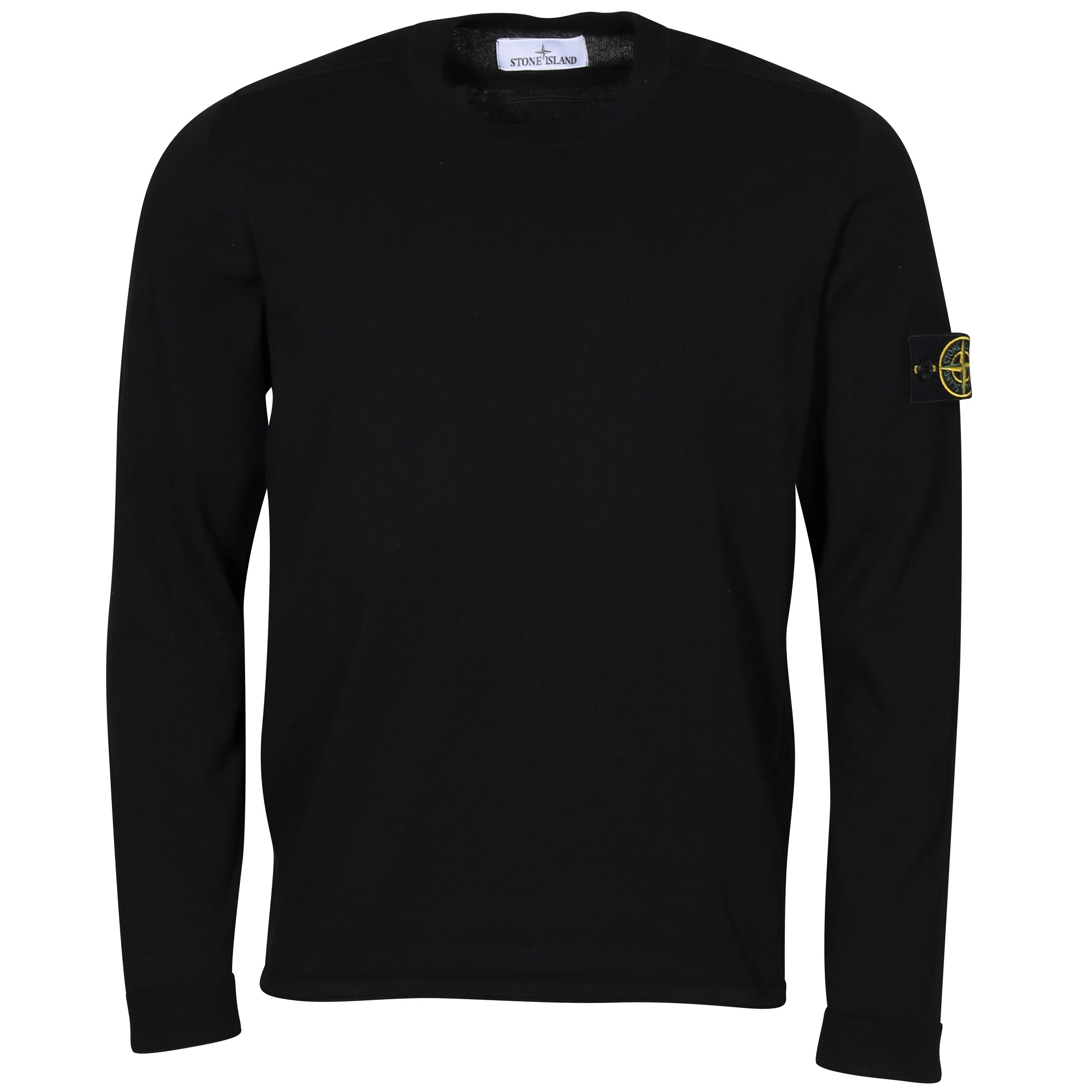 STONE ISLAND Cotton Knit Pullover in Black