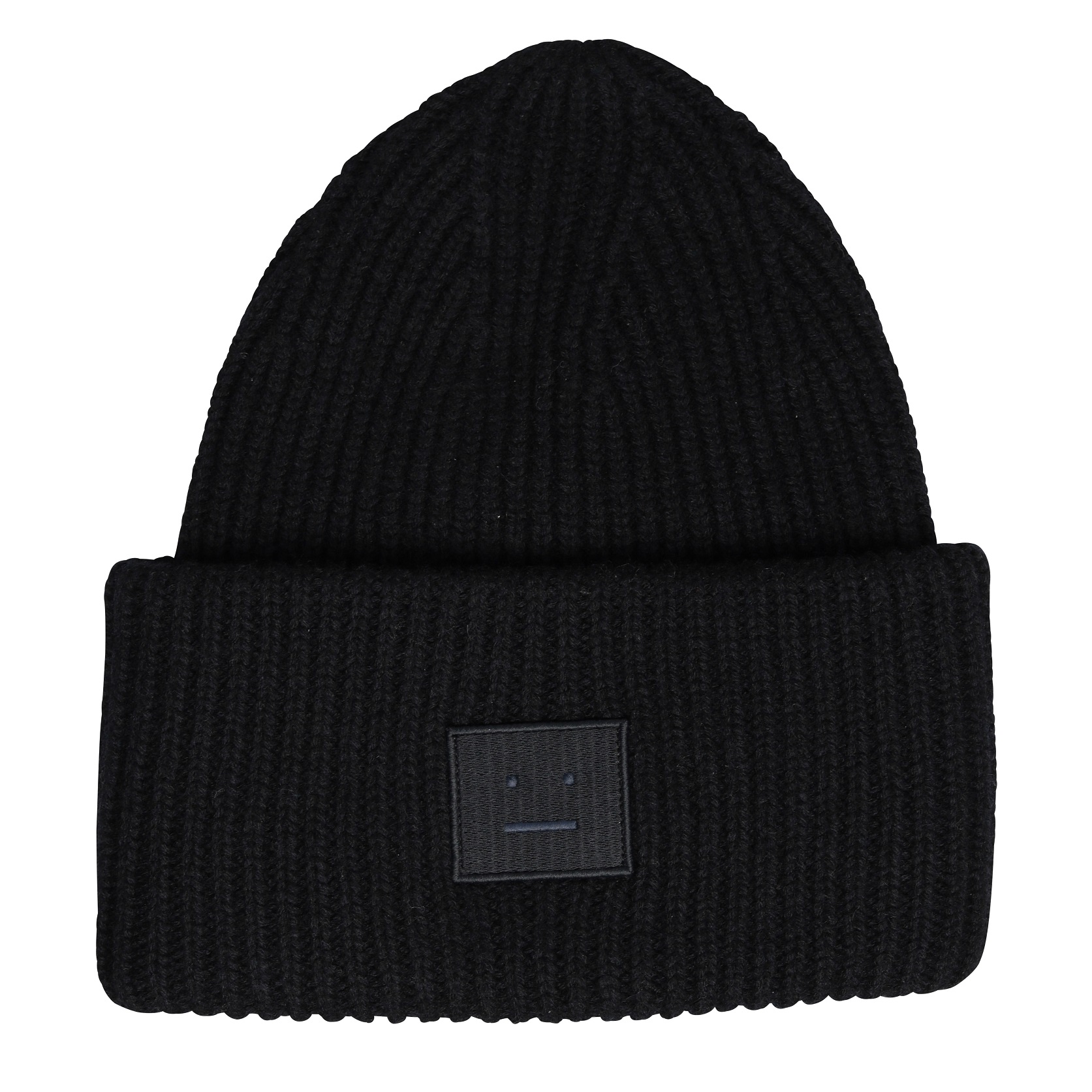 ACNE STUDIOS Rip Knit Cap in Black