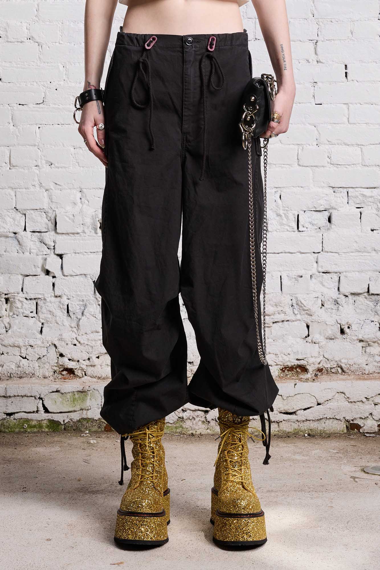 R13 Balloon Army Pants in Washed Black XS