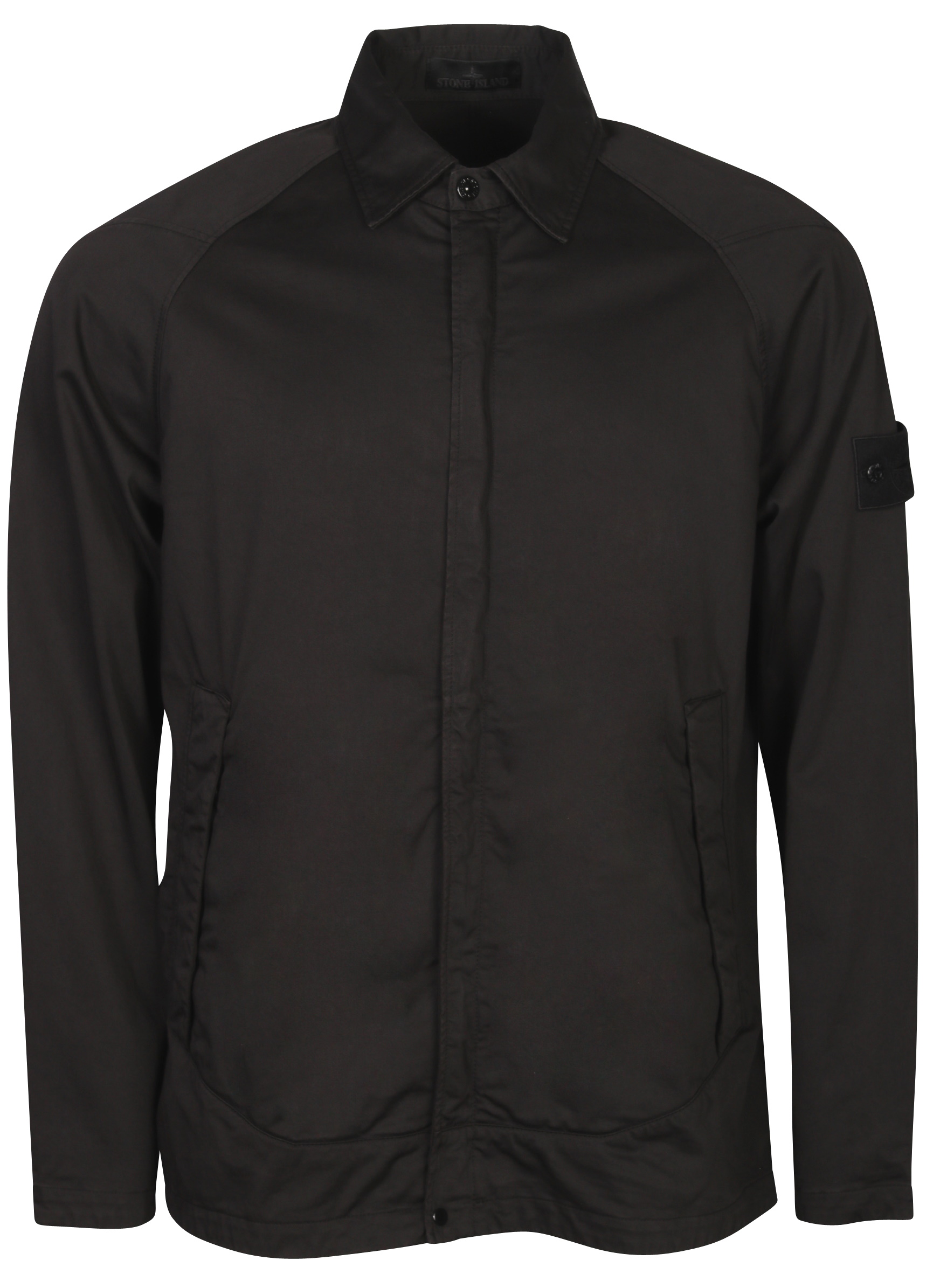 Stone Island Ghostpiece Cotton Overshirt Black