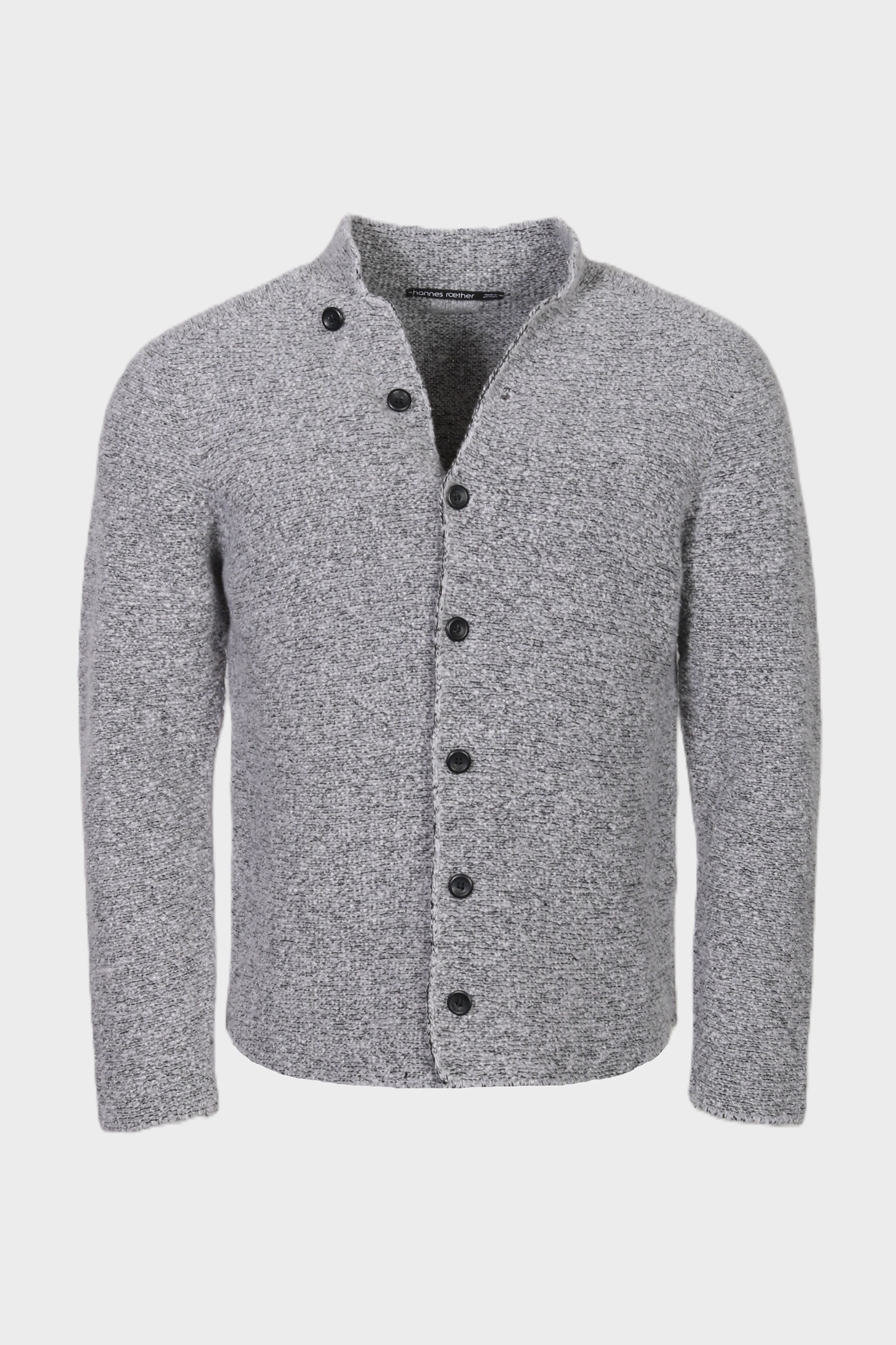HANNES ROETHER Knit Jacket in Grey Melange M