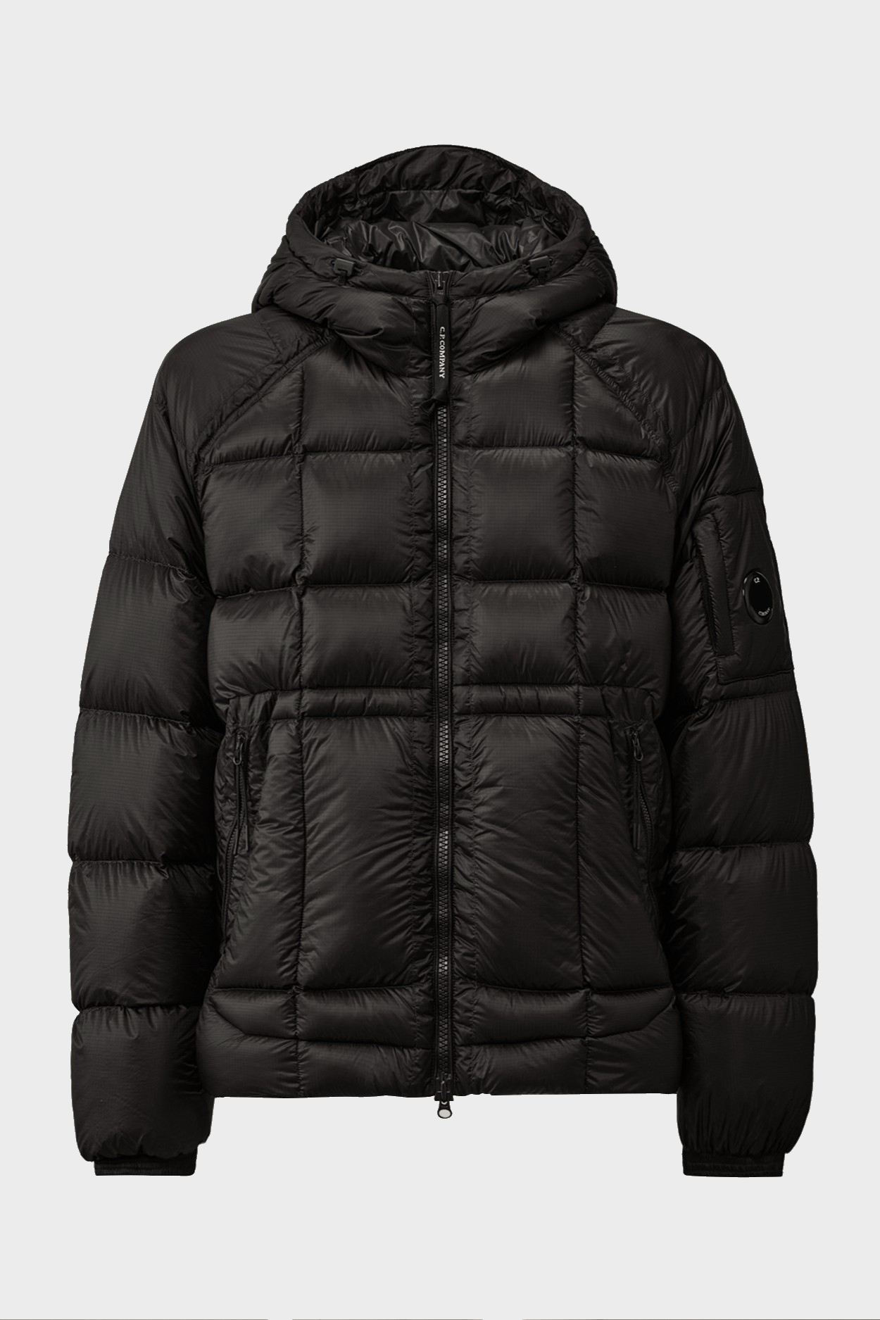 C.P. COMPANY D.D. Shell Hodded Down Jacket in Black
