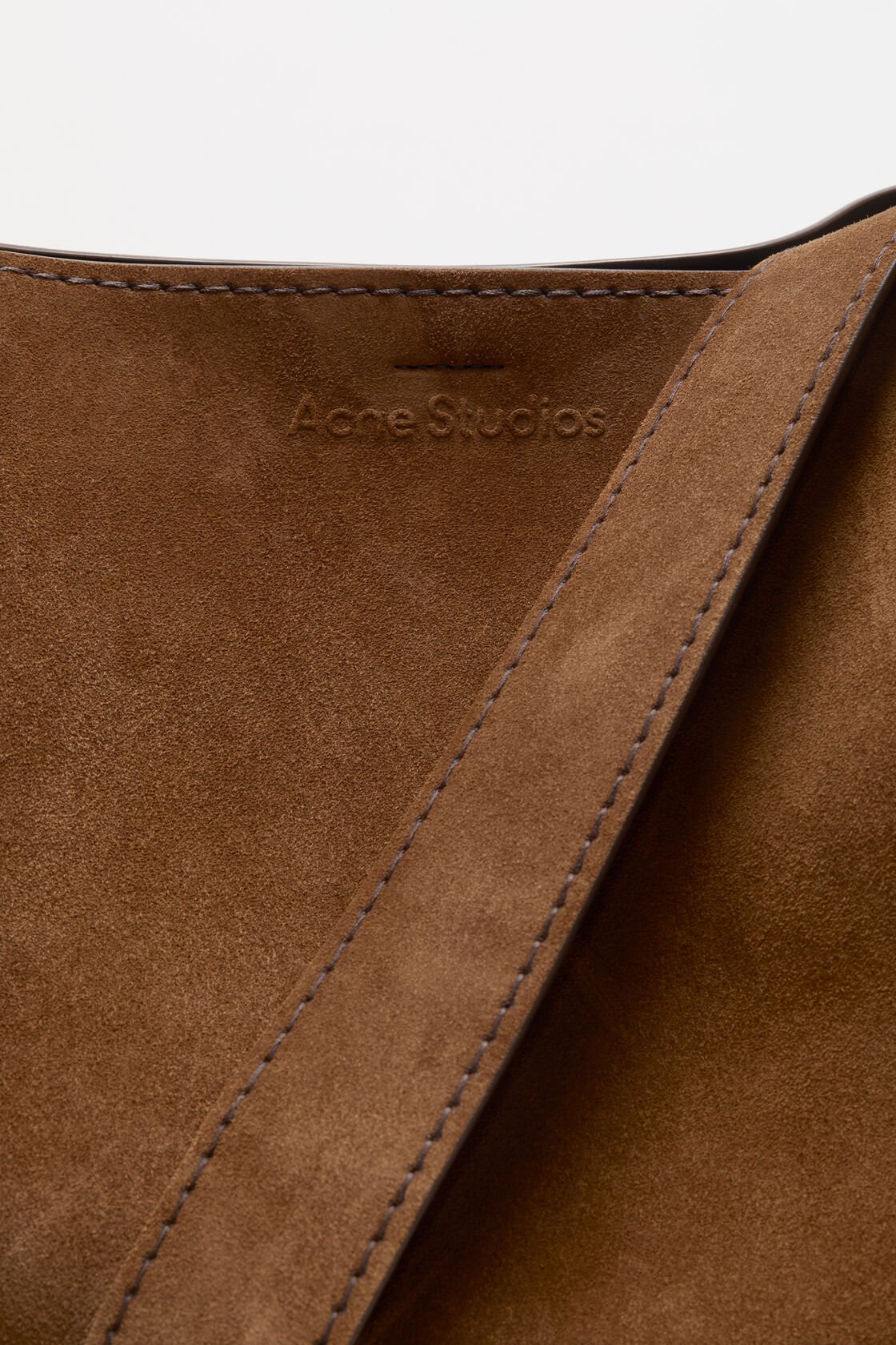 ACNE STUDIOS Musubi Midi Shoulder Bag in Cognac Brown