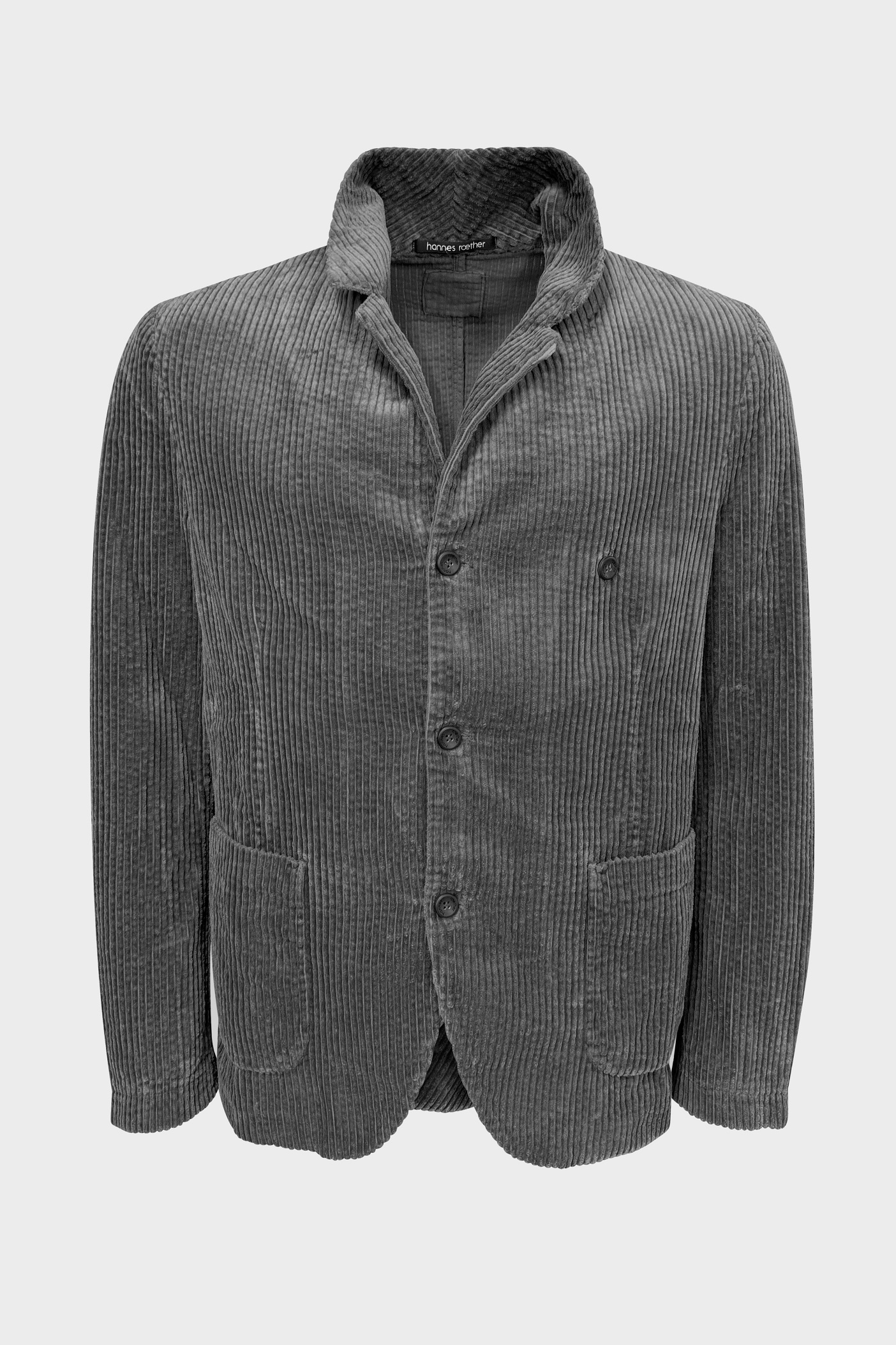 HANNES ROETHER Corduroy Jacket in Grey