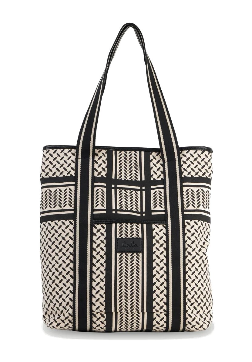 LALA BERLIN Tote Carmela 2.0 in Heritage Stripe Black