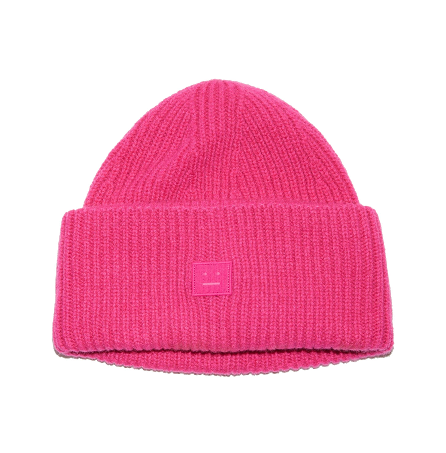 ACNE STUDIOS Rip Knit Cap in Bright Pink
