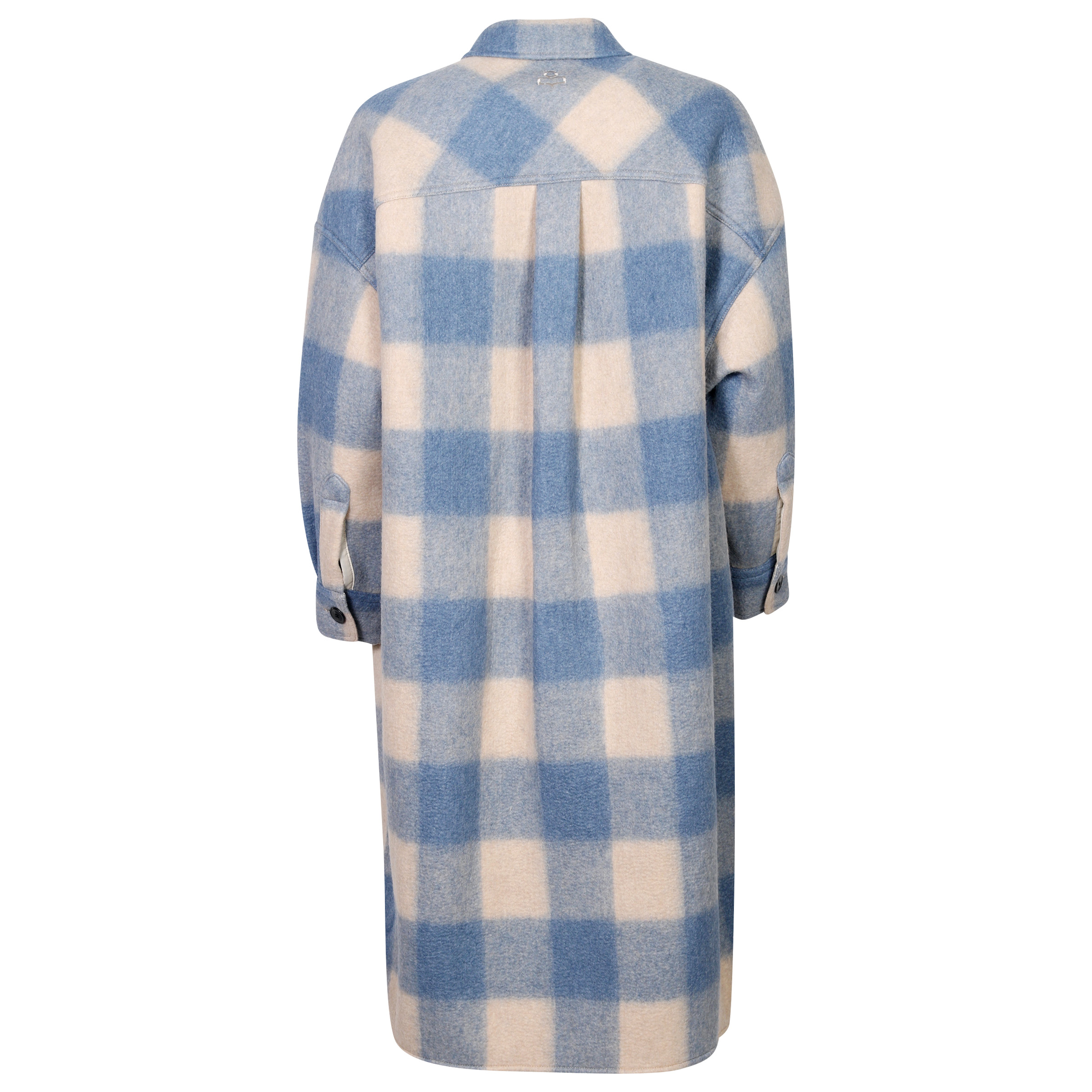 Isabel Marant Étoile Check Coat Fontizi Light Blue